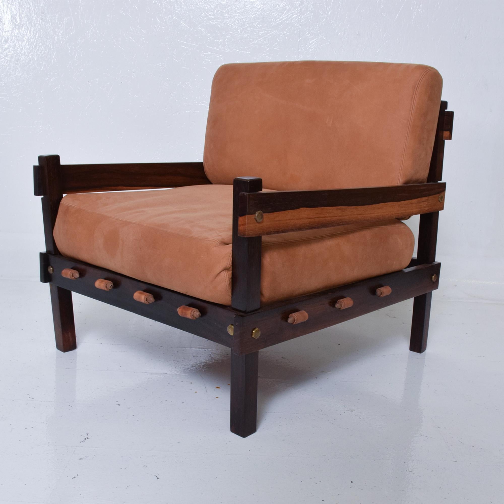 1960s Brazilian Lounge Chairs Rosewood & Leather Sergio Rodrigues Sao Paulo 3