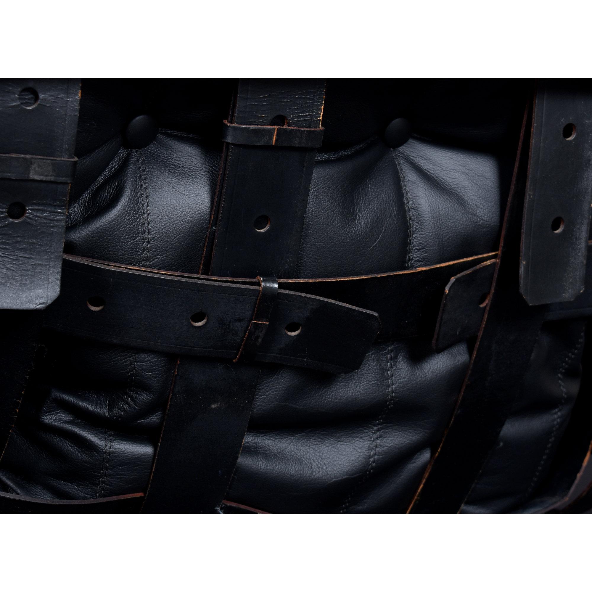 Brazilian Rosewood & Leather Sling Chair and Ottoman by Sergio Rodrigues for ISA For Sale 14
