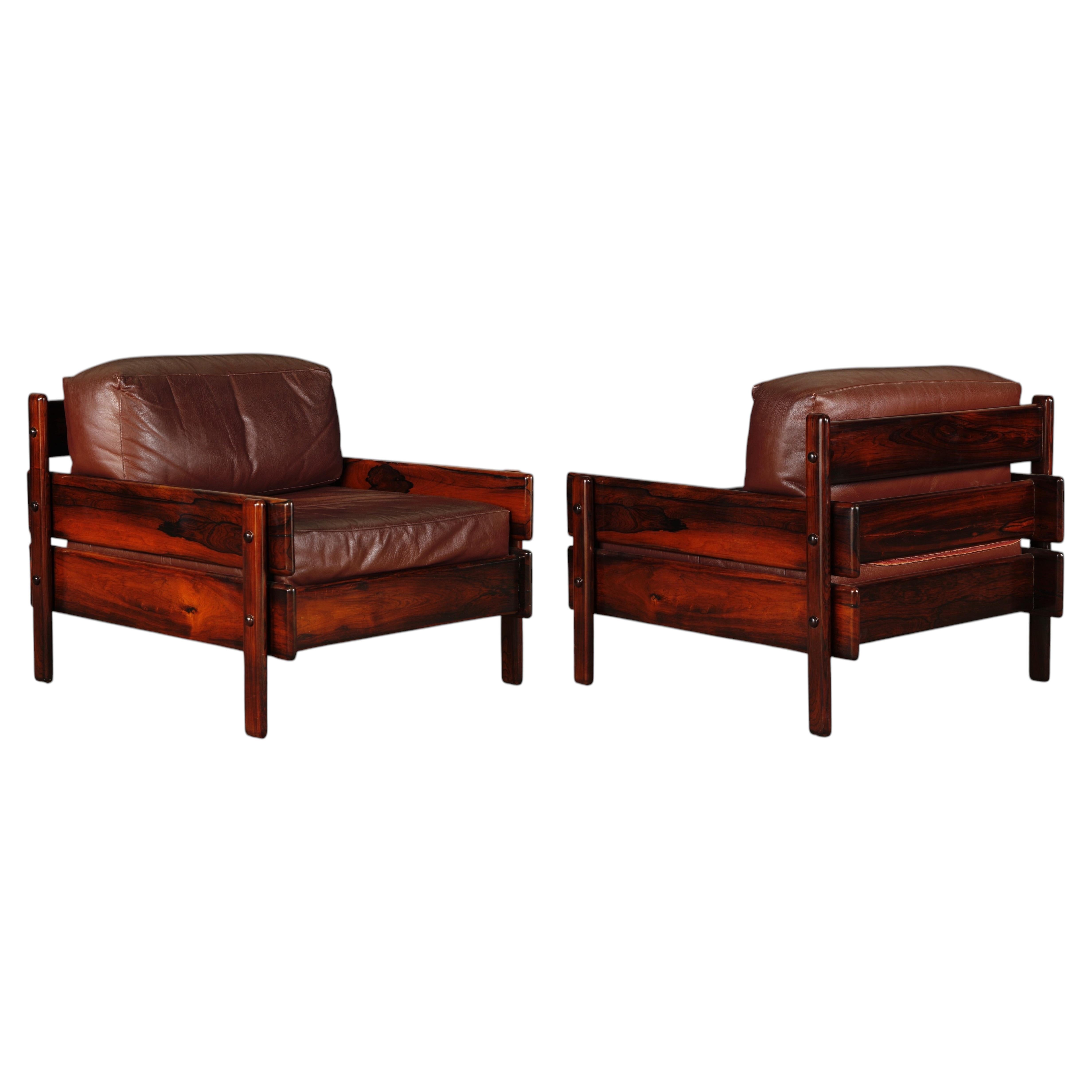 Brazilian Rosewood Lounge Chairs by Fátima Arquitetura e Interiores, 1960s