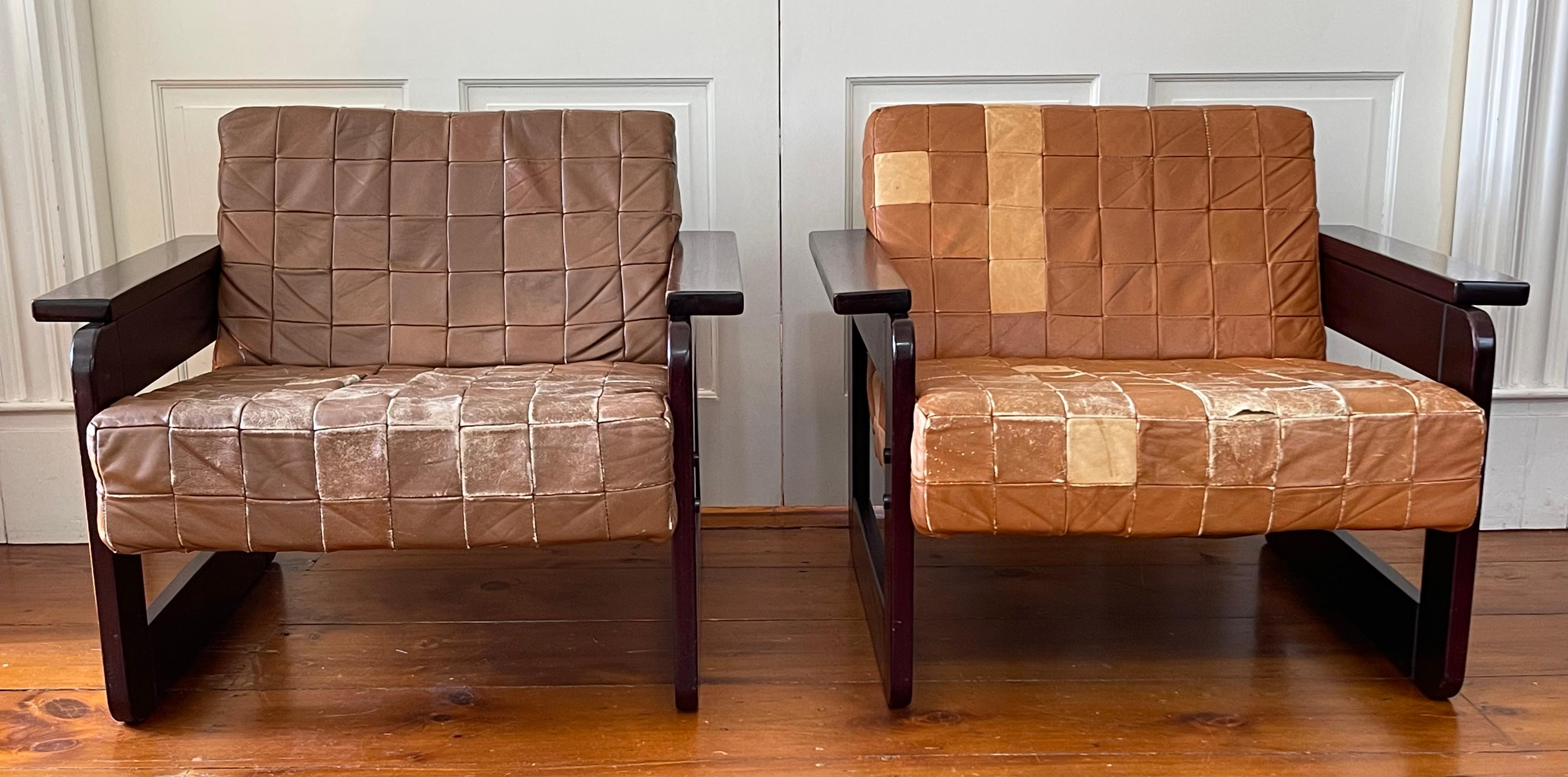 Mid-Century Modern Brazilian Rosewood Lounge Chairs by Percival Lafer For Sale