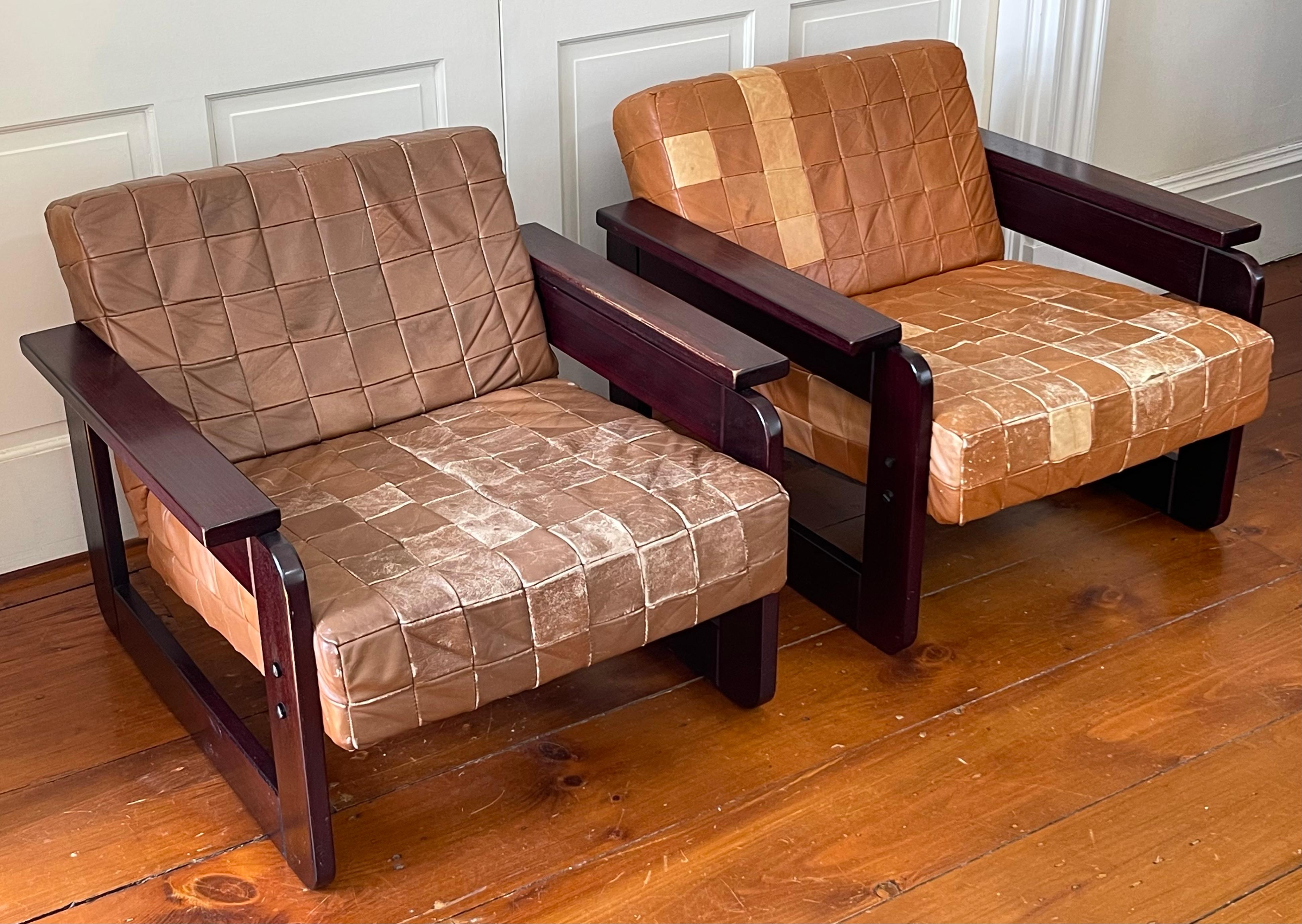 Mid-20th Century Brazilian Rosewood Lounge Chairs by Percival Lafer For Sale