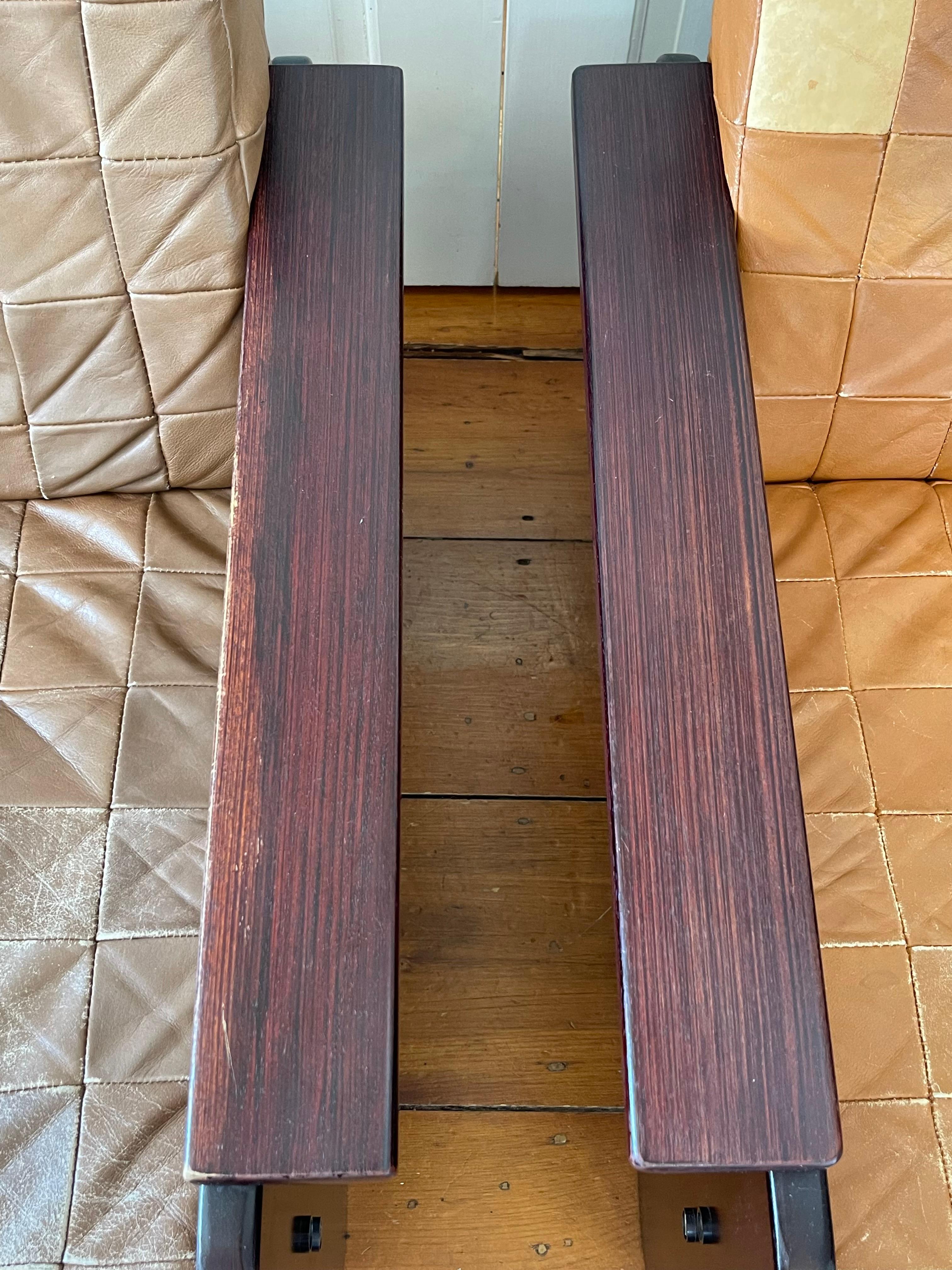 Brazilian Rosewood Lounge Chairs by Percival Lafer For Sale 1