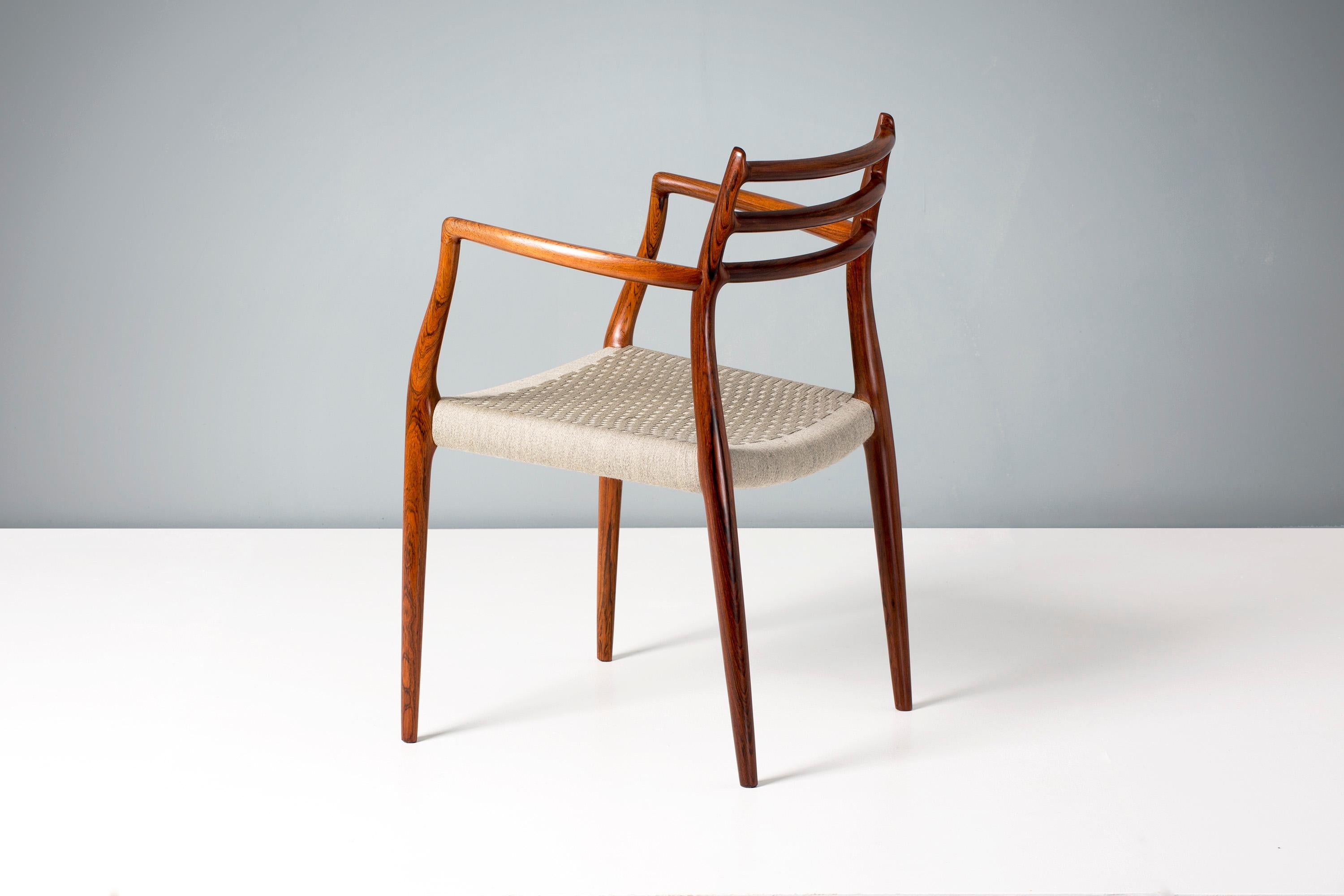 Brazilian Rosewood Model 62 Armchair by Niels Moller, 1962 In Excellent Condition In London, GB