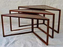 Mesas nido de palisandro Kai Kristiansen para Vildbjerg Mobelfabrik  Dinamarca, 1960