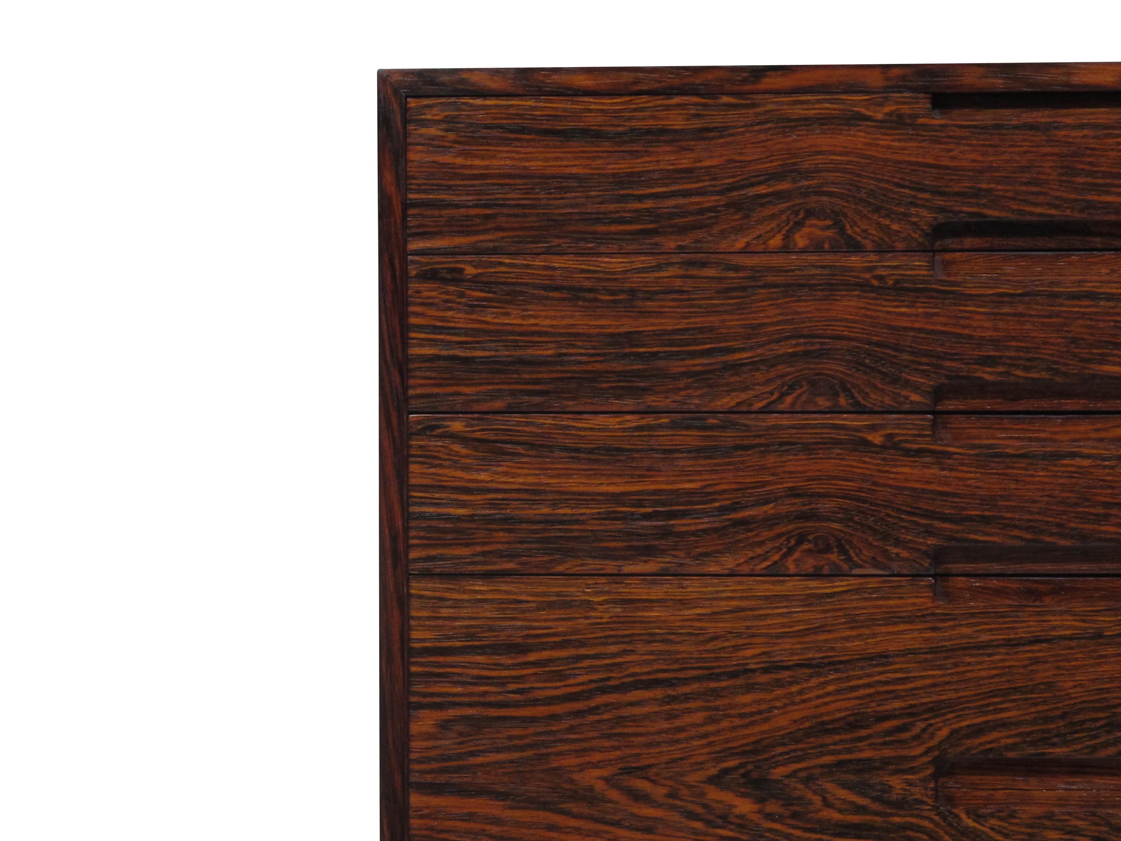 Brazilian Rosewood Nightstand Cabinets, a Pair In Excellent Condition In Oakland, CA