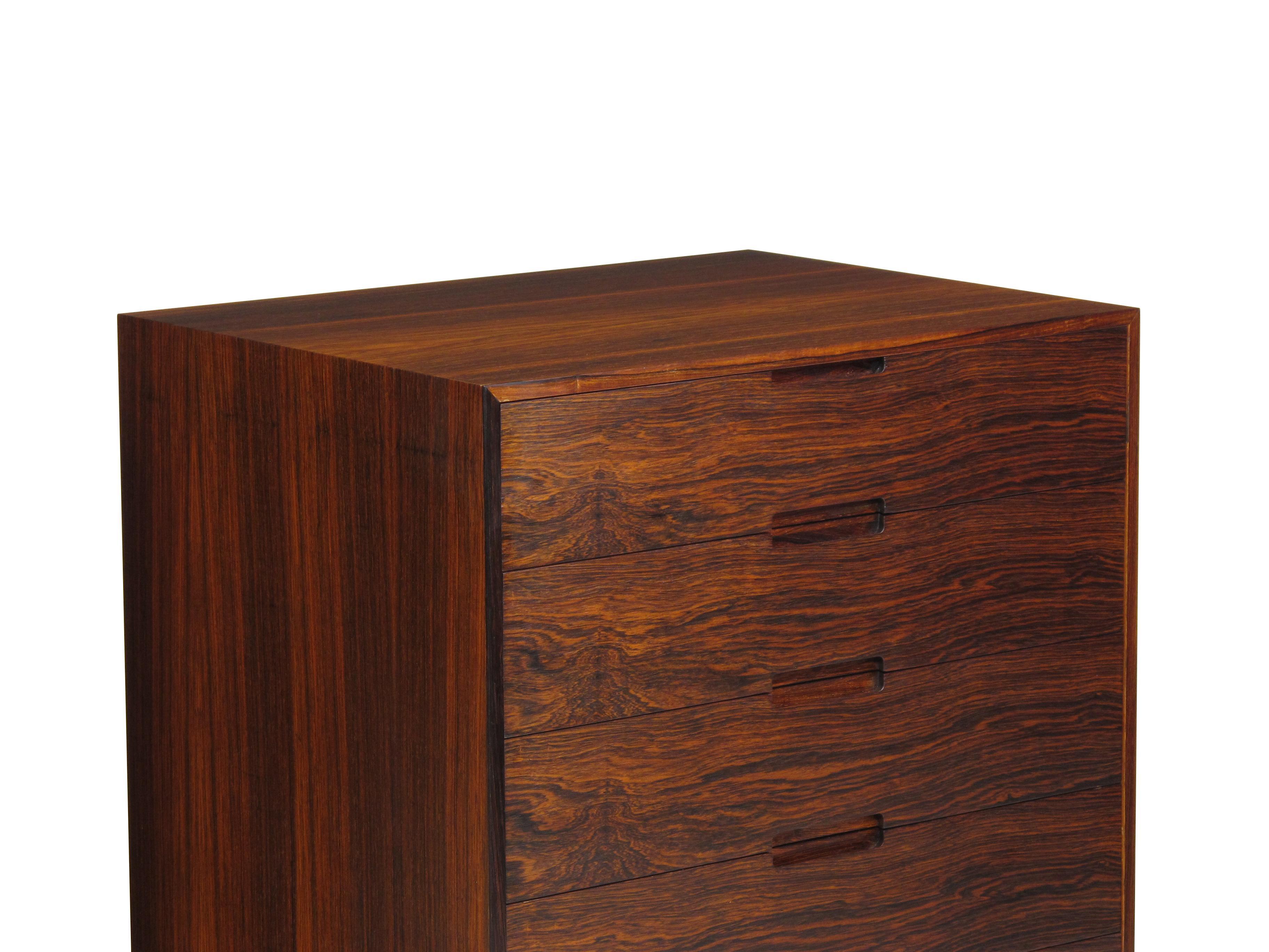 Brazilian Rosewood Nightstand Cabinets, a Pair 2