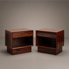 Brazilian Rosewood Nightstand End Tables by Westnofa Norway