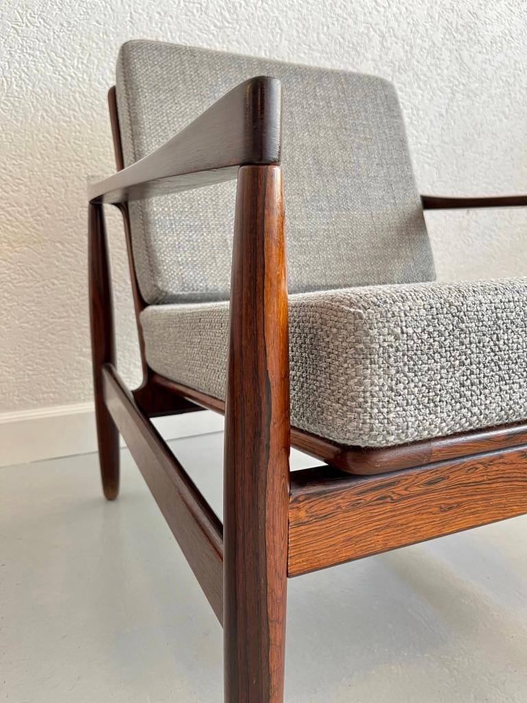 Brazilian Rosewood Pair of Easy Chairs by Skive Møbelfabrik, Denmark, ca. 1950s 6