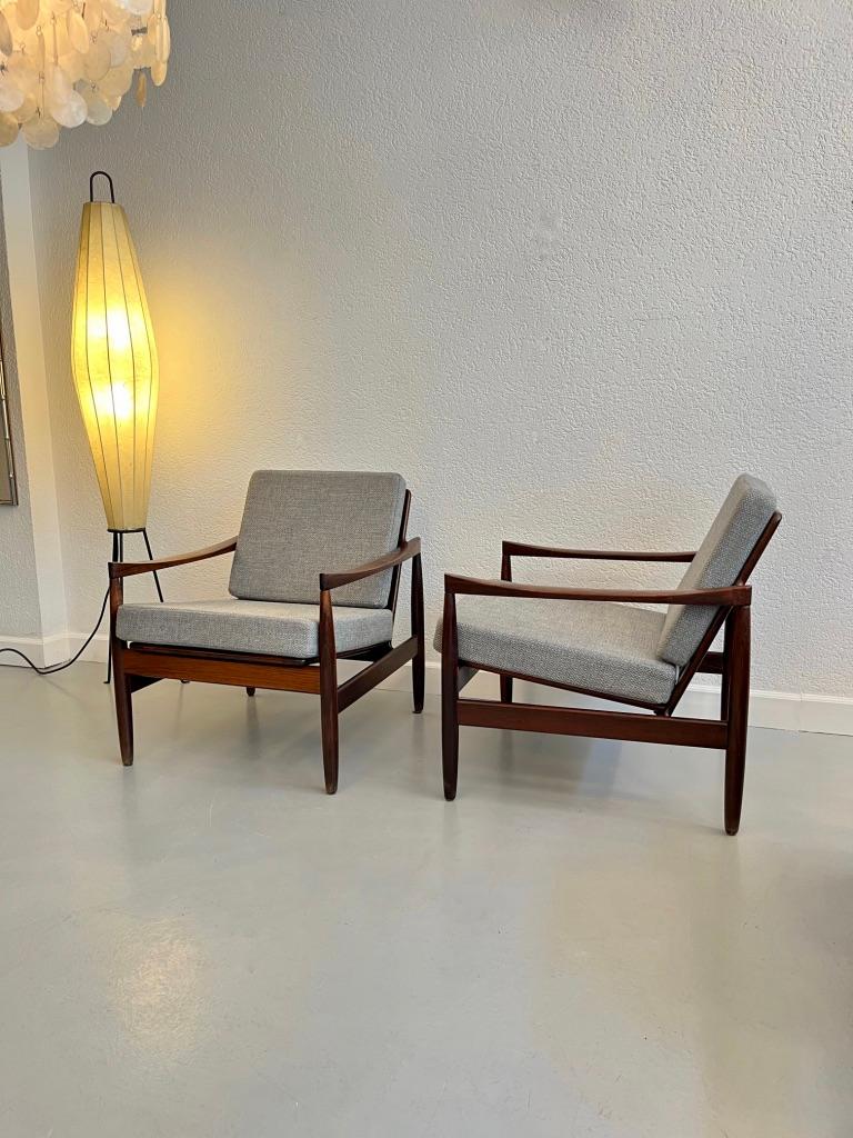 Danish Brazilian Rosewood Pair of Easy Chairs by Skive Møbelfabrik, Denmark, ca. 1950s