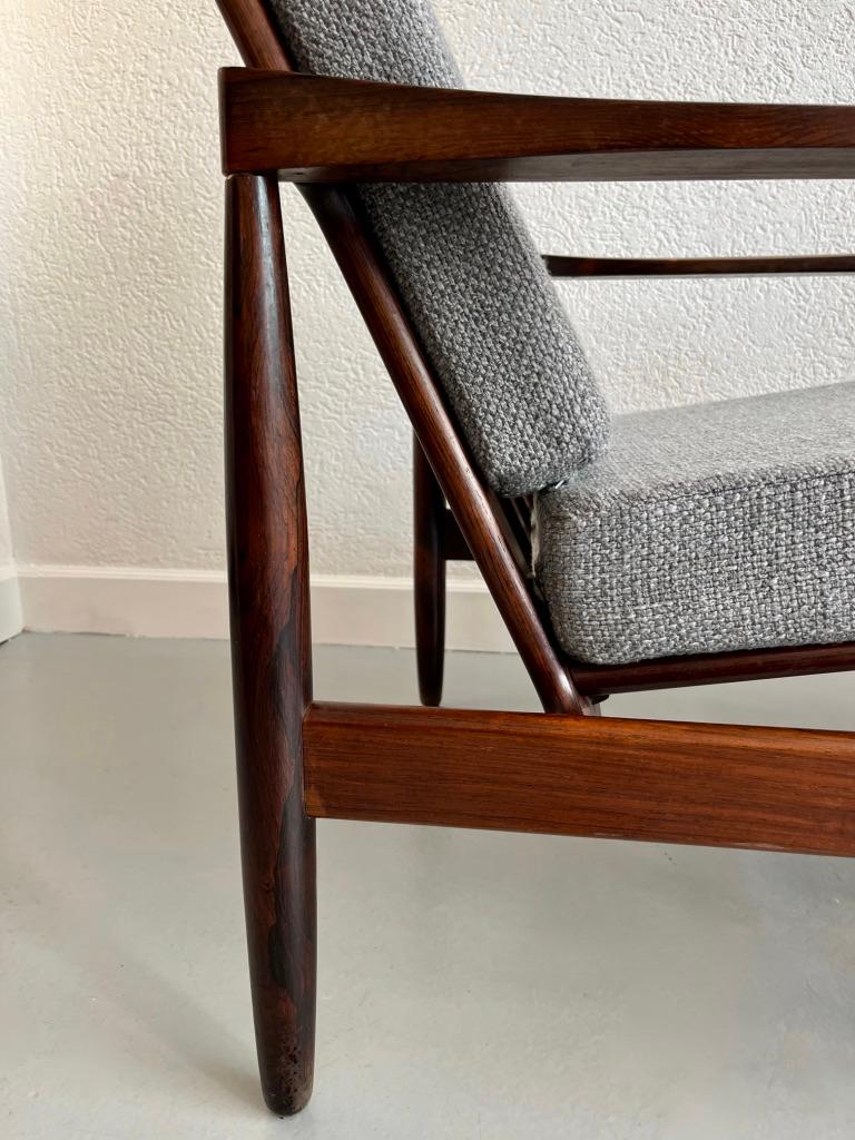 Brazilian Rosewood Pair of Easy Chairs by Skive Møbelfabrik, Denmark, ca. 1950s 1