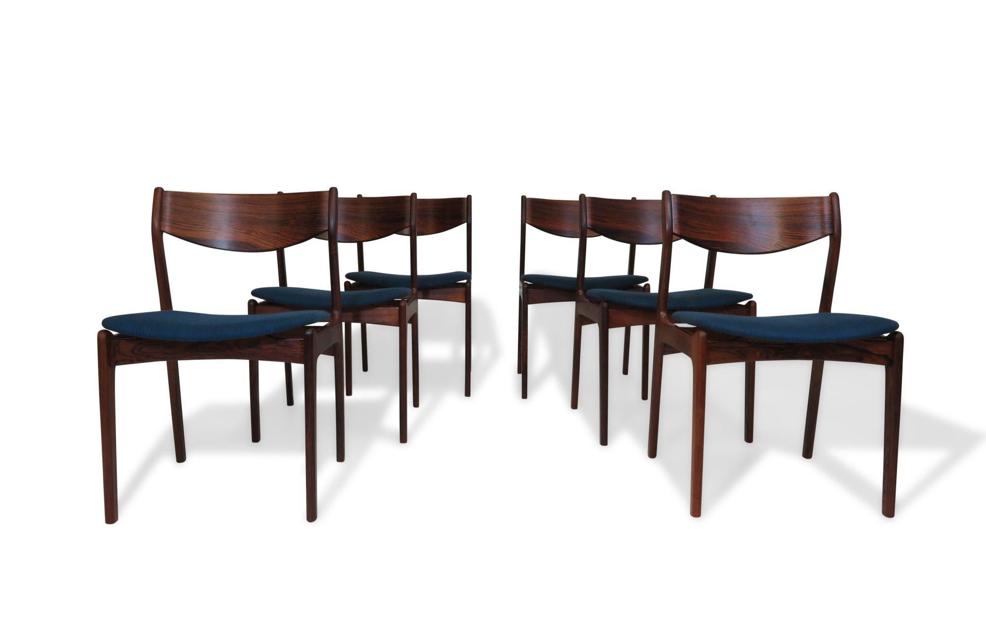 Brazilian Rosewood PE Jorgensen Danish Dining Chairs For Sale 4