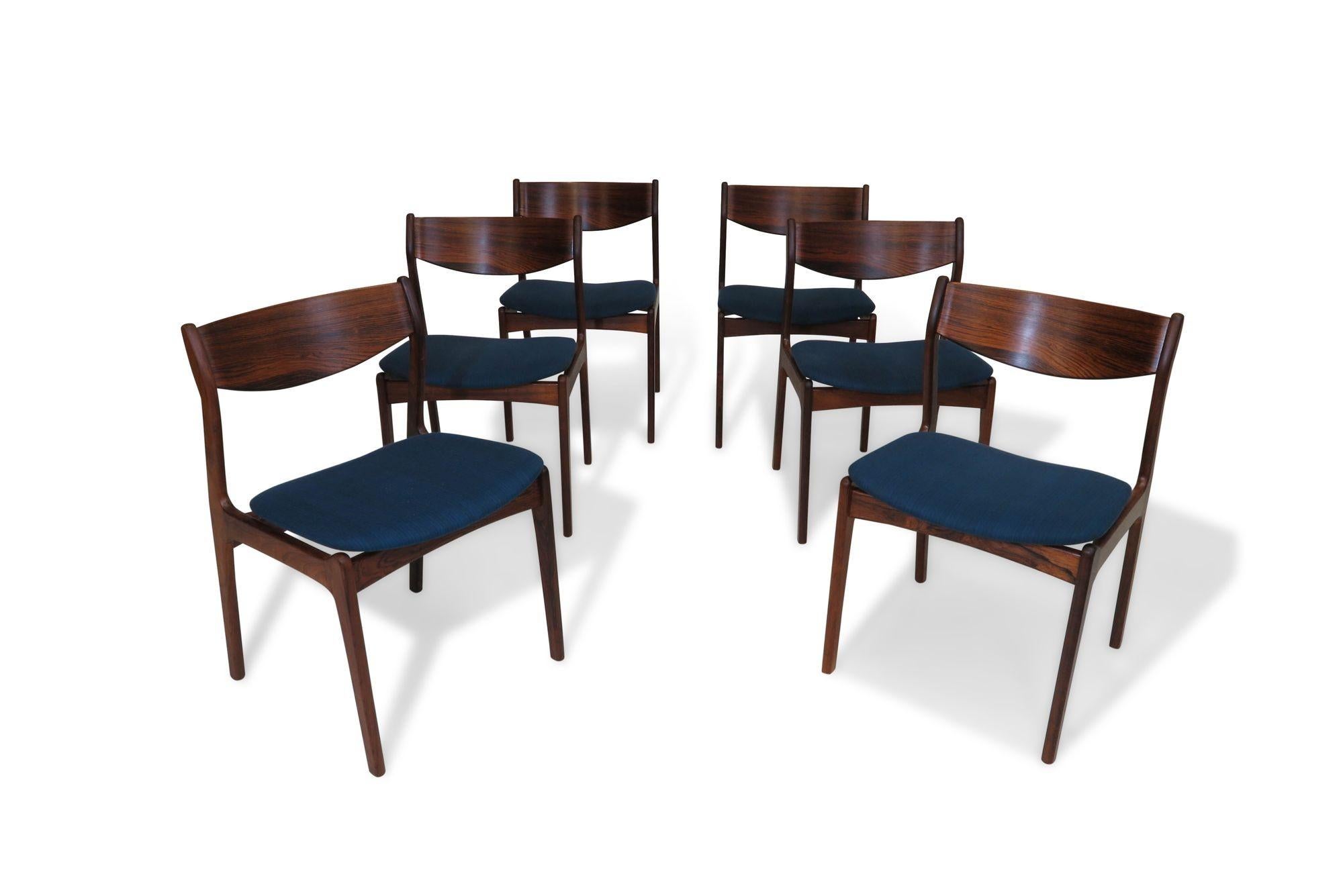 Brazilian Rosewood PE Jorgensen Danish Dining Chairs For Sale 5