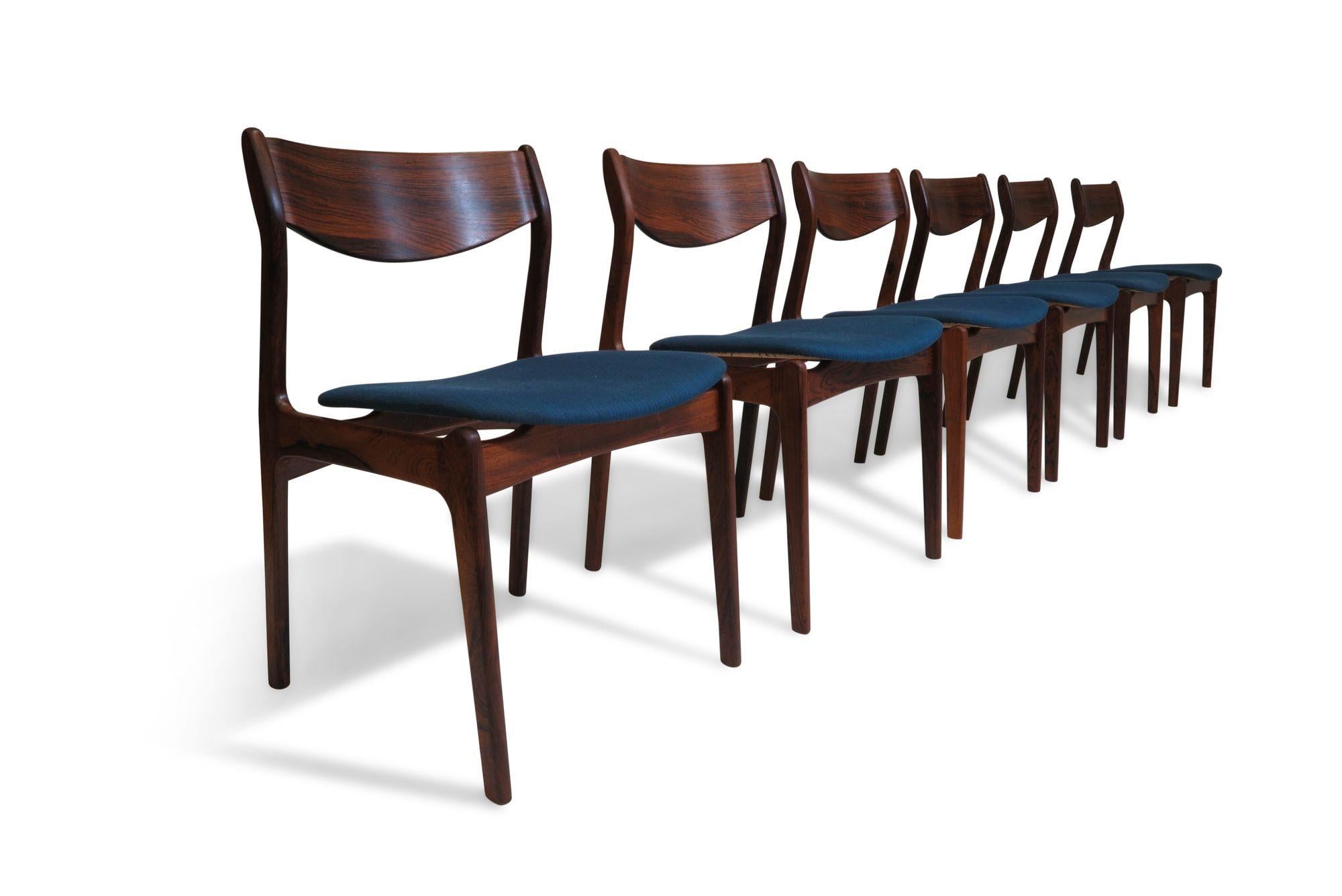 Brazilian Rosewood PE Jorgensen Danish Dining Chairs For Sale 6
