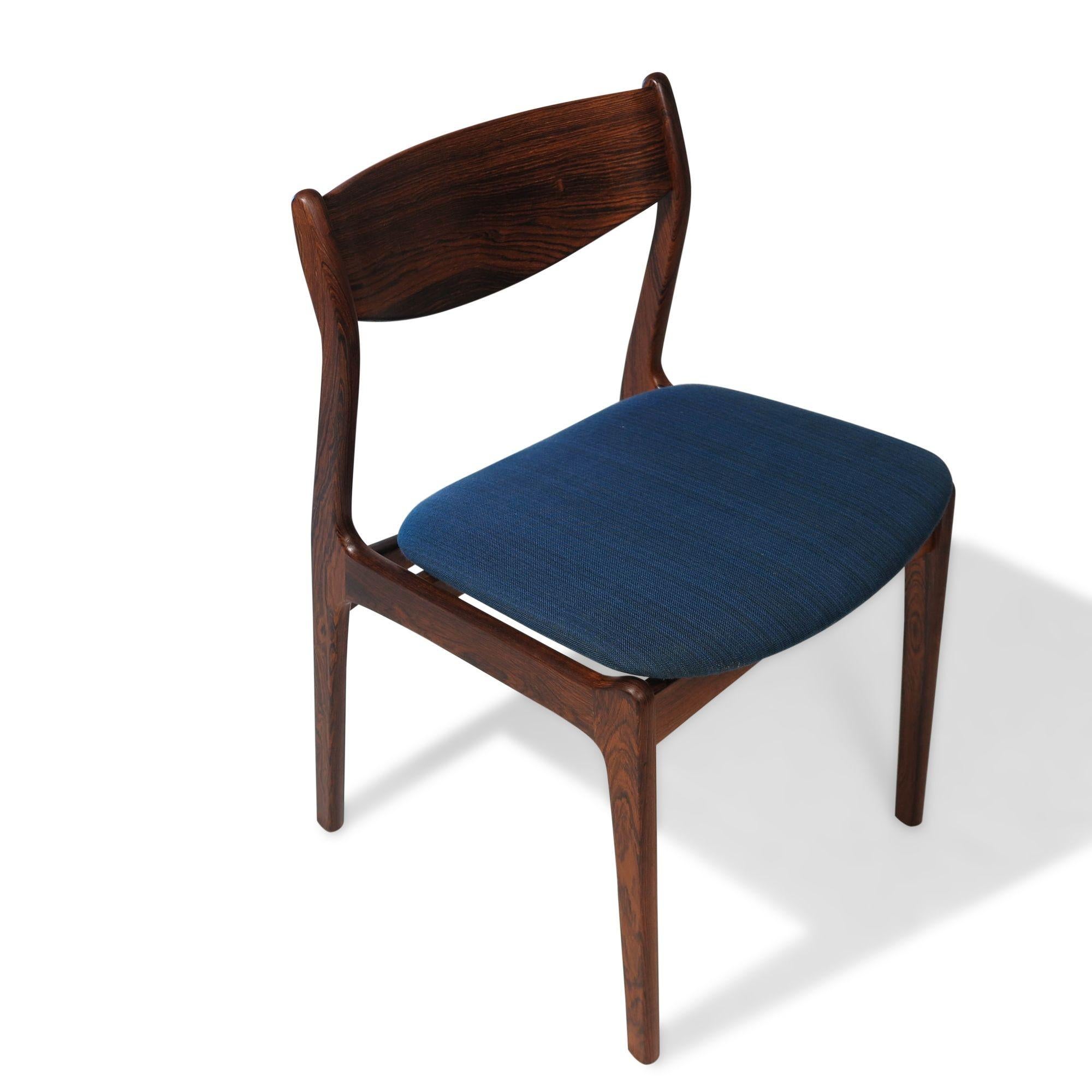 Scandinavian Modern Brazilian Rosewood PE Jorgensen Danish Dining Chairs For Sale