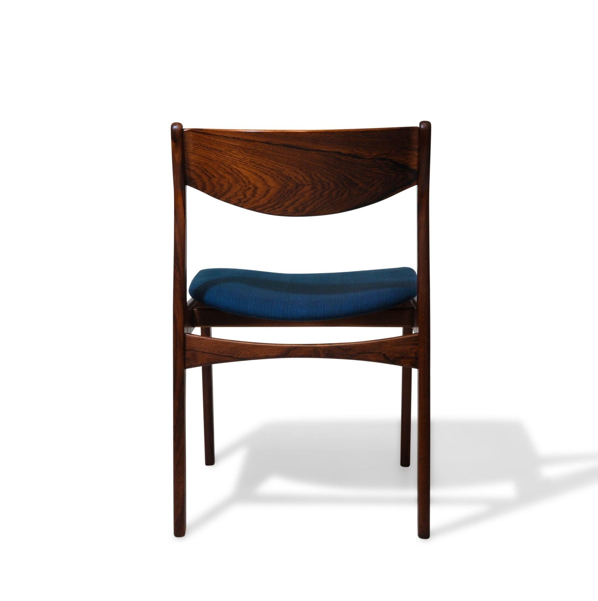 20th Century Brazilian Rosewood PE Jorgensen Danish Dining Chairs For Sale