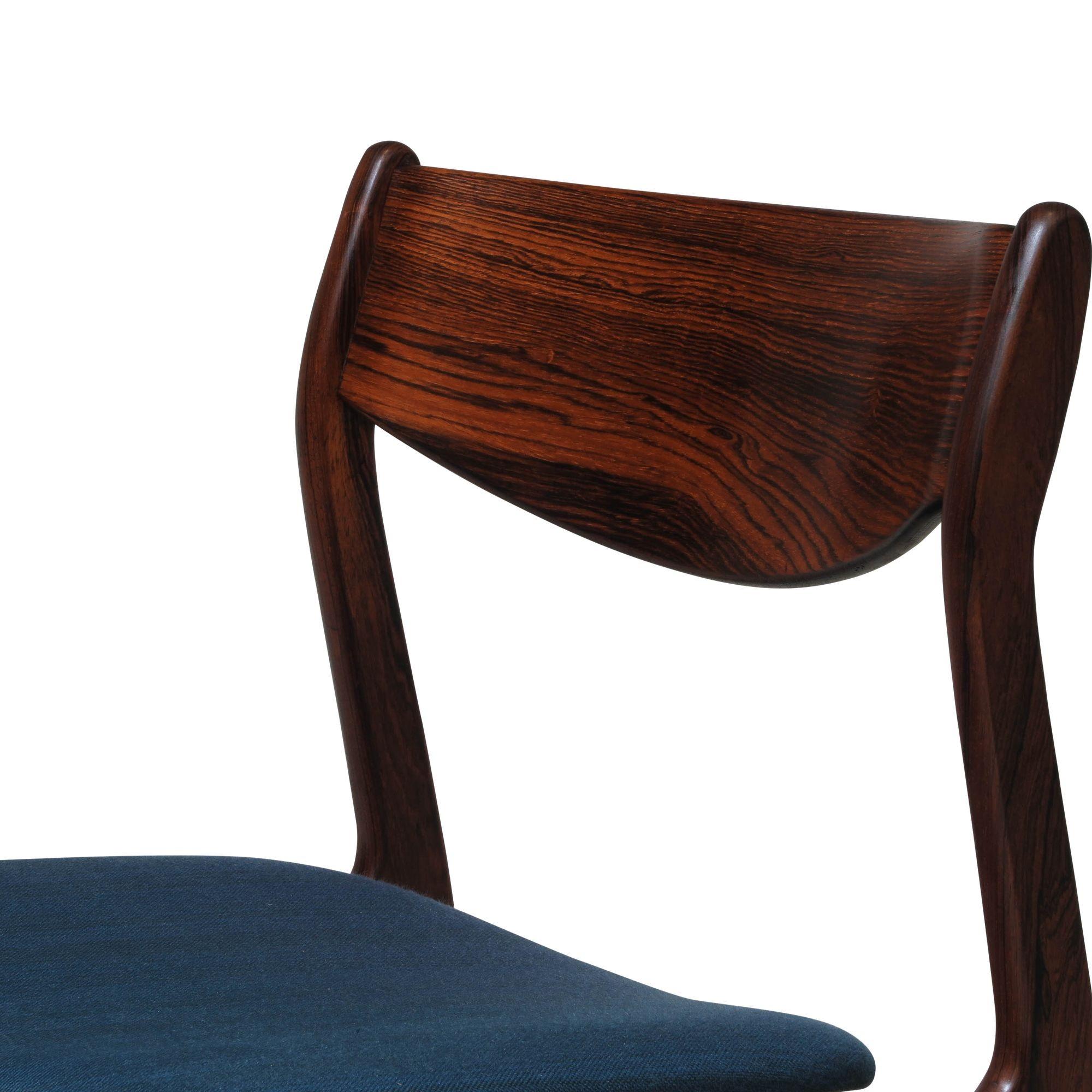 Brazilian Rosewood PE Jorgensen Danish Dining Chairs For Sale 2