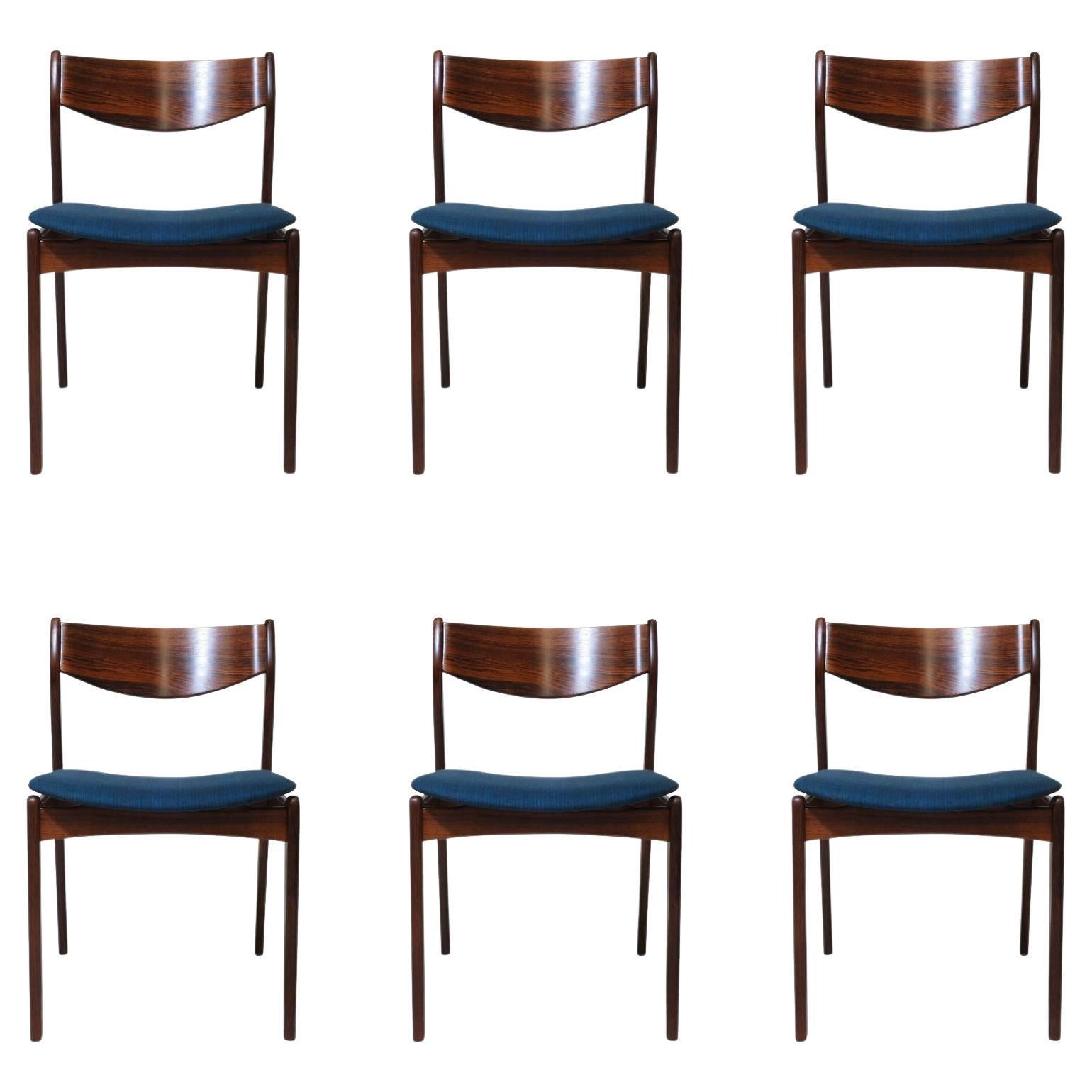 Brazilian Rosewood PE Jorgensen Danish Dining Chairs For Sale
