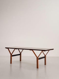 Table basse rectangulaire en bois de rose brésilien, Danemark, années 1960