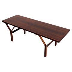 Brazilian Rosewood Rectangular Coffee Table, Denmark 1960s