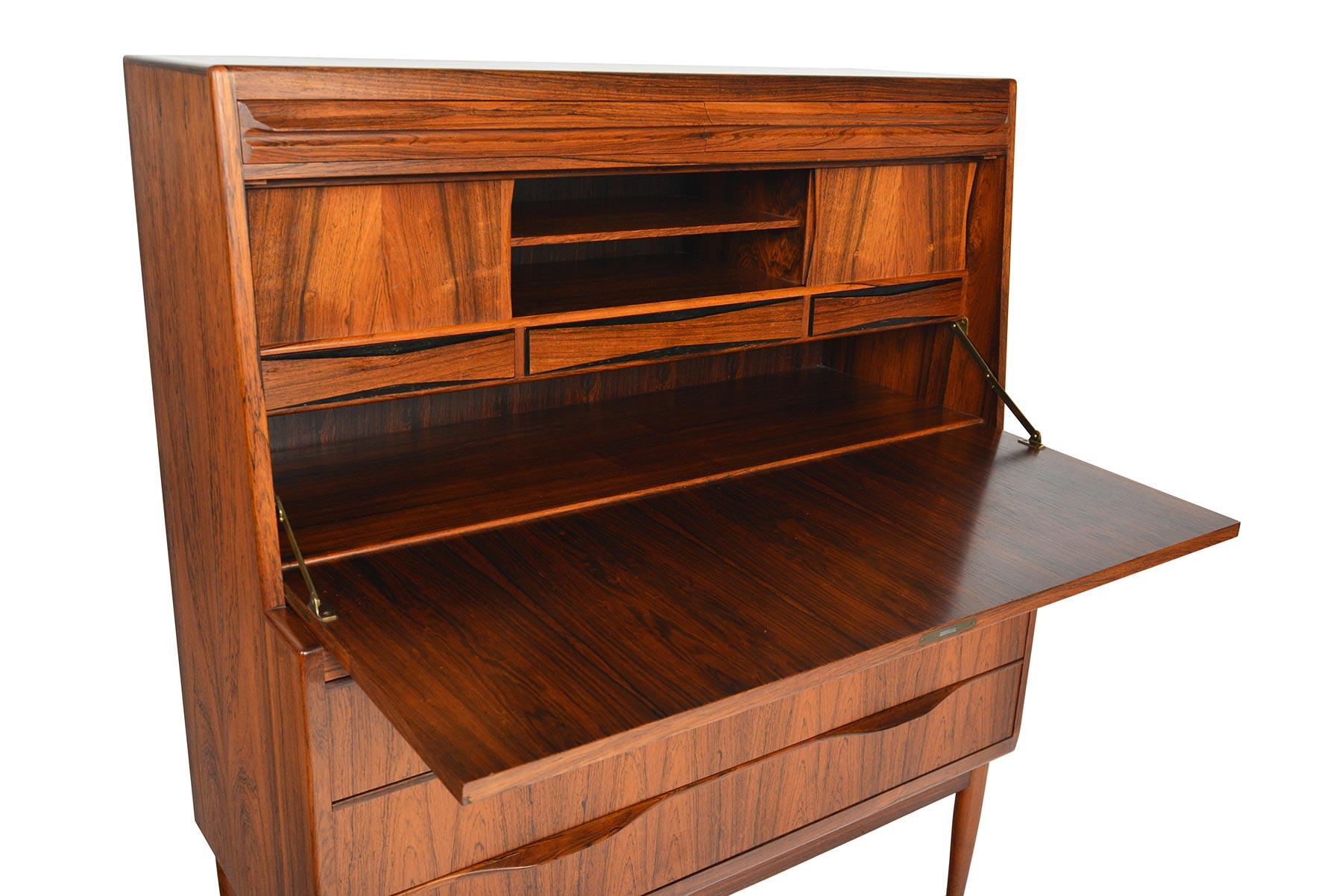 Brazilian Rosewood Secretary Desk by Erling Torvits 1