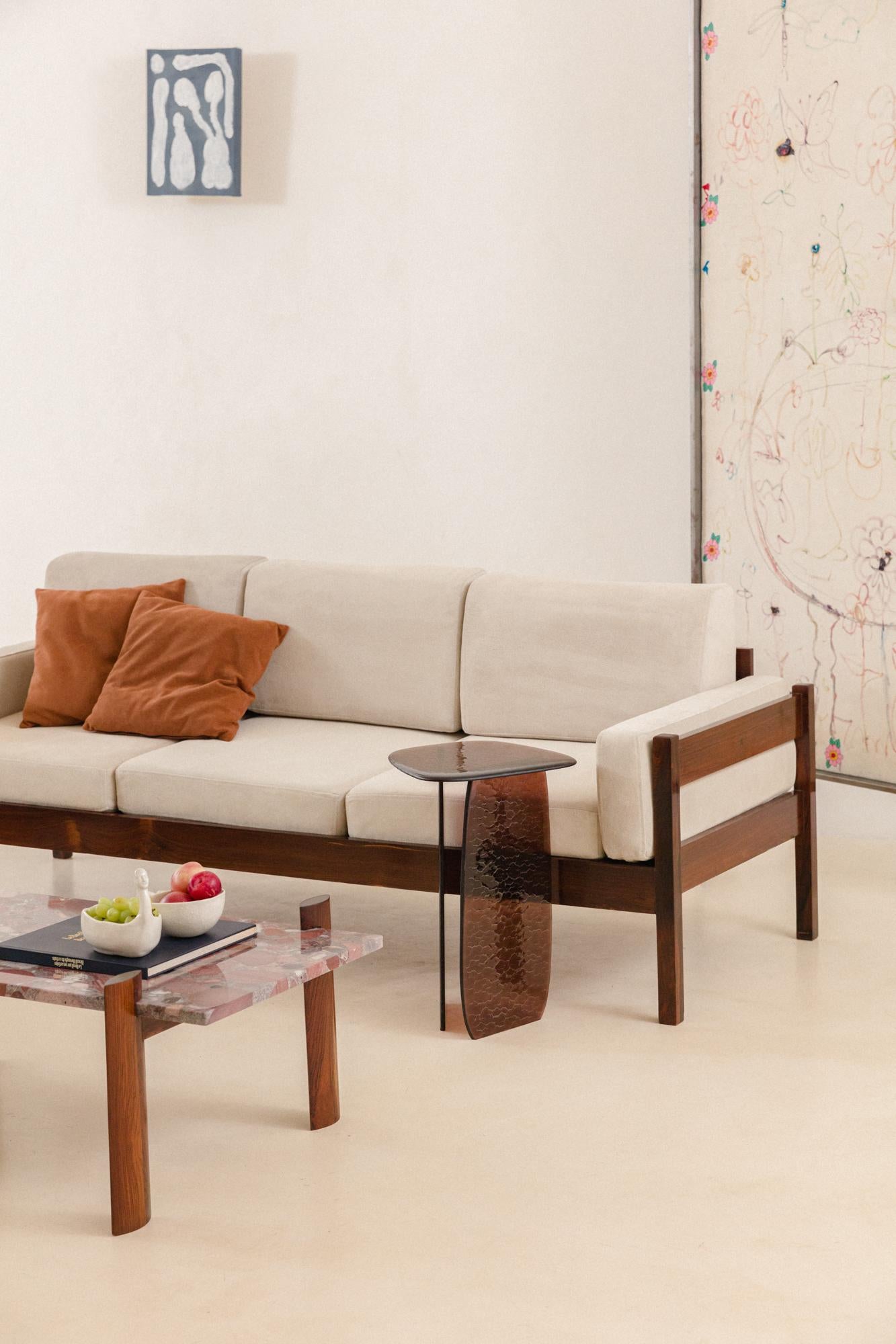 Canapé en bois de rose brésilien par Celina Decorações, design brésilien du milieu du siècle, années 1960 en vente 4