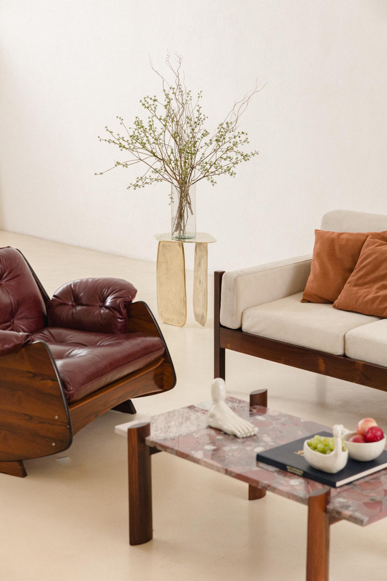 Canapé en bois de rose brésilien par Celina Decorações, design brésilien du milieu du siècle, années 1960 en vente 5
