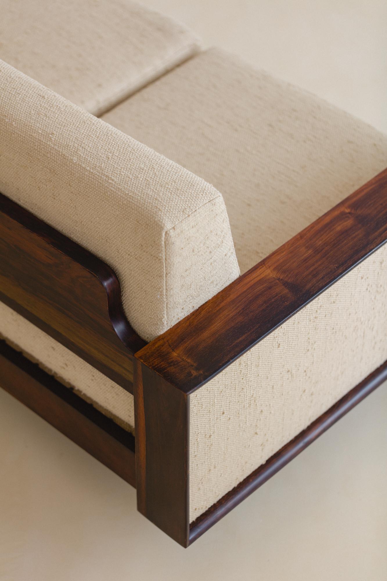 Brazilian Rosewood Sofa by Celina Decorações, Midcentury Brazilian Design, 1960s In Good Condition In New York, NY