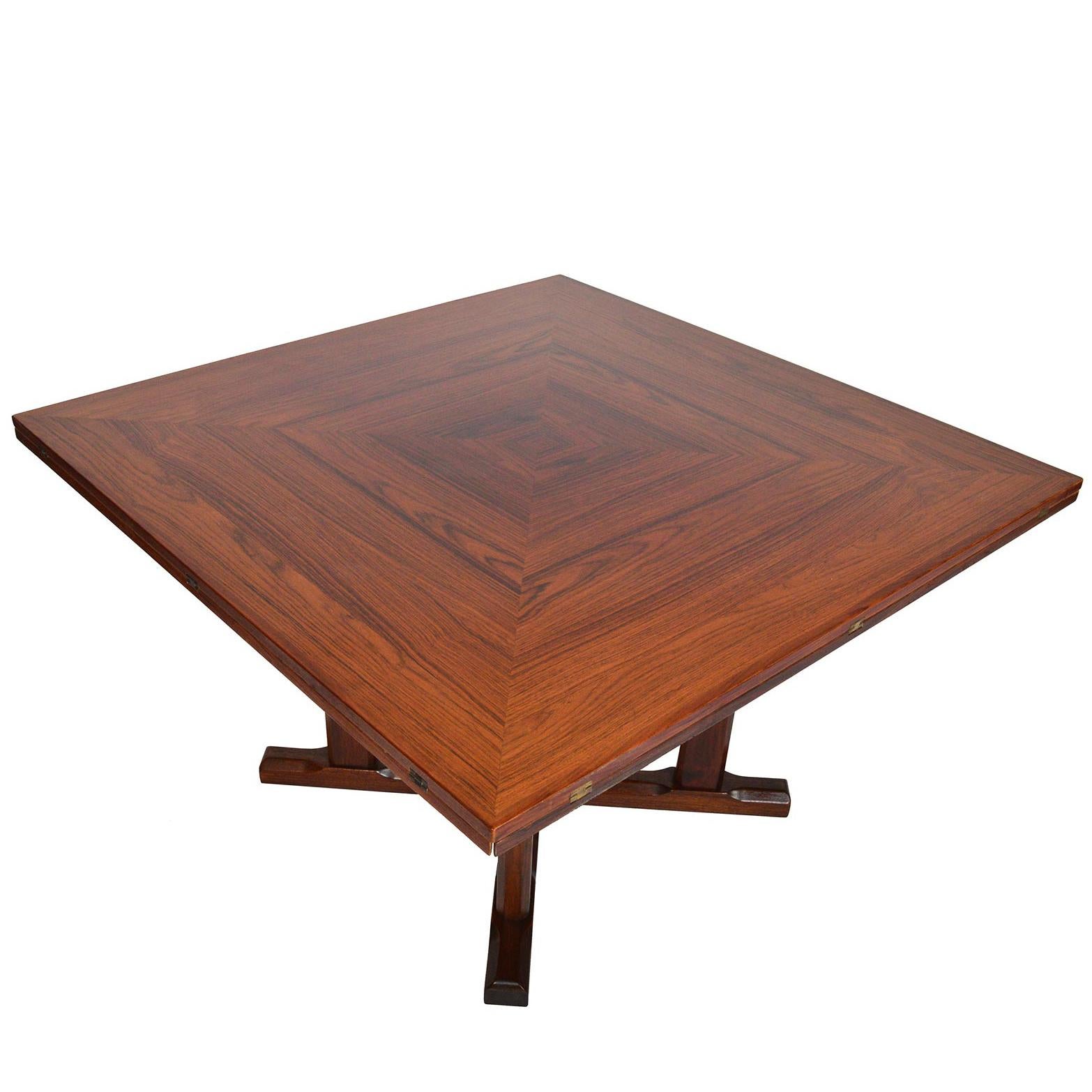 Brazilian Rosewood Square to Round Dining Table