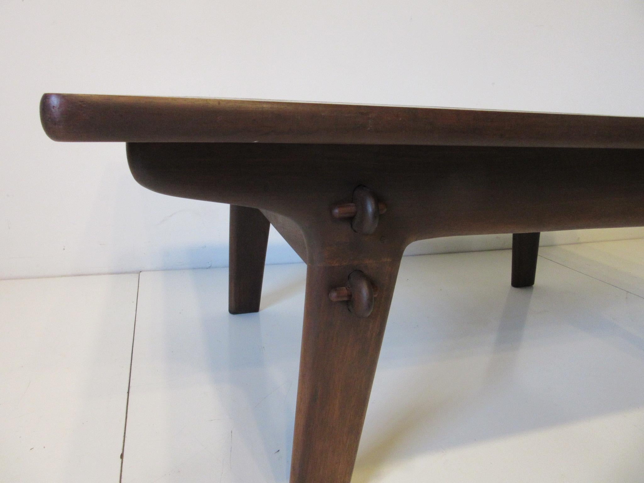 Brazilian Coffee Table Rosewood Studio Crafted by Angel Pazmino In Good Condition In Cincinnati, OH
