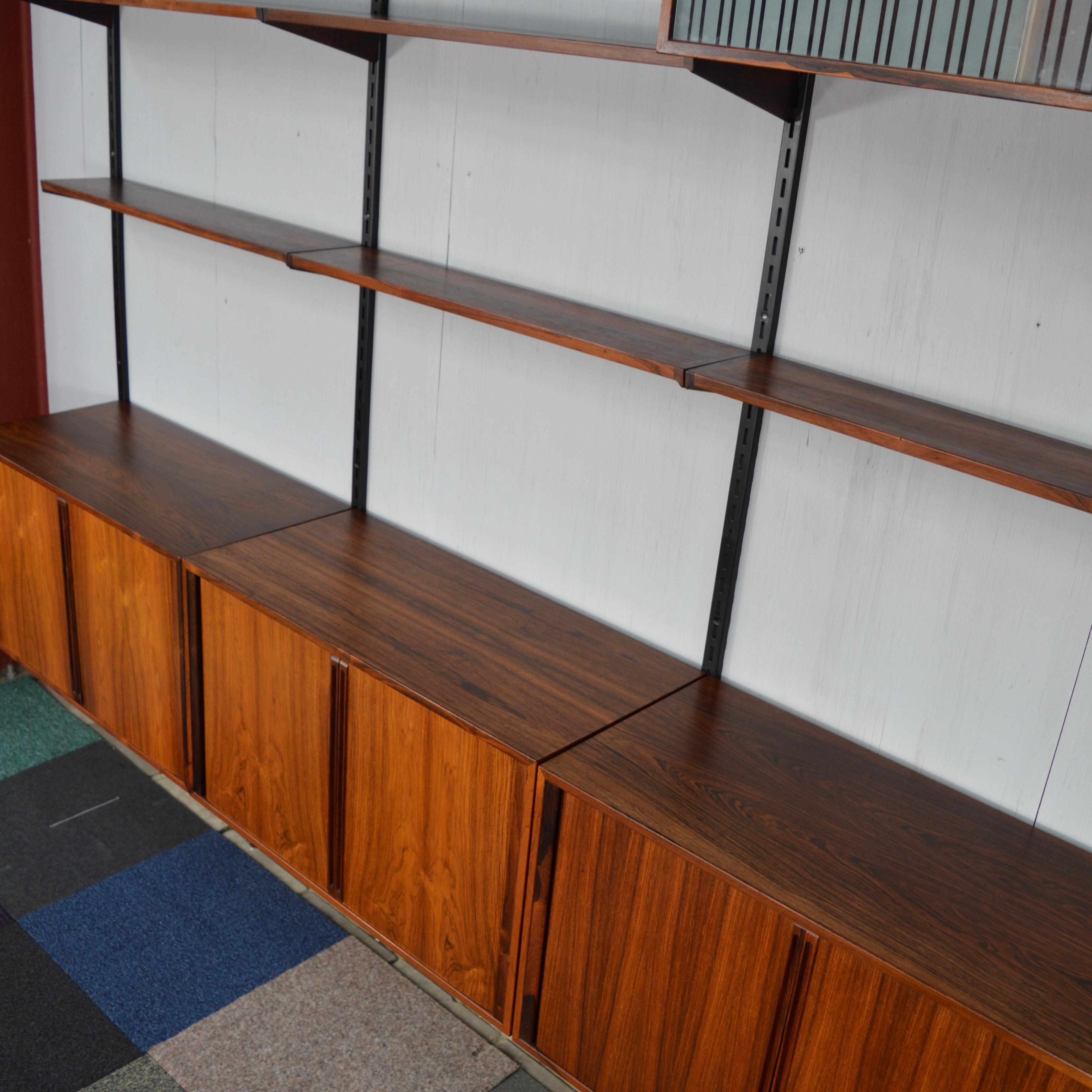 Brazilian Rosewood Wall Unit by Kai Kristiansen, Denmark, 1960s 4