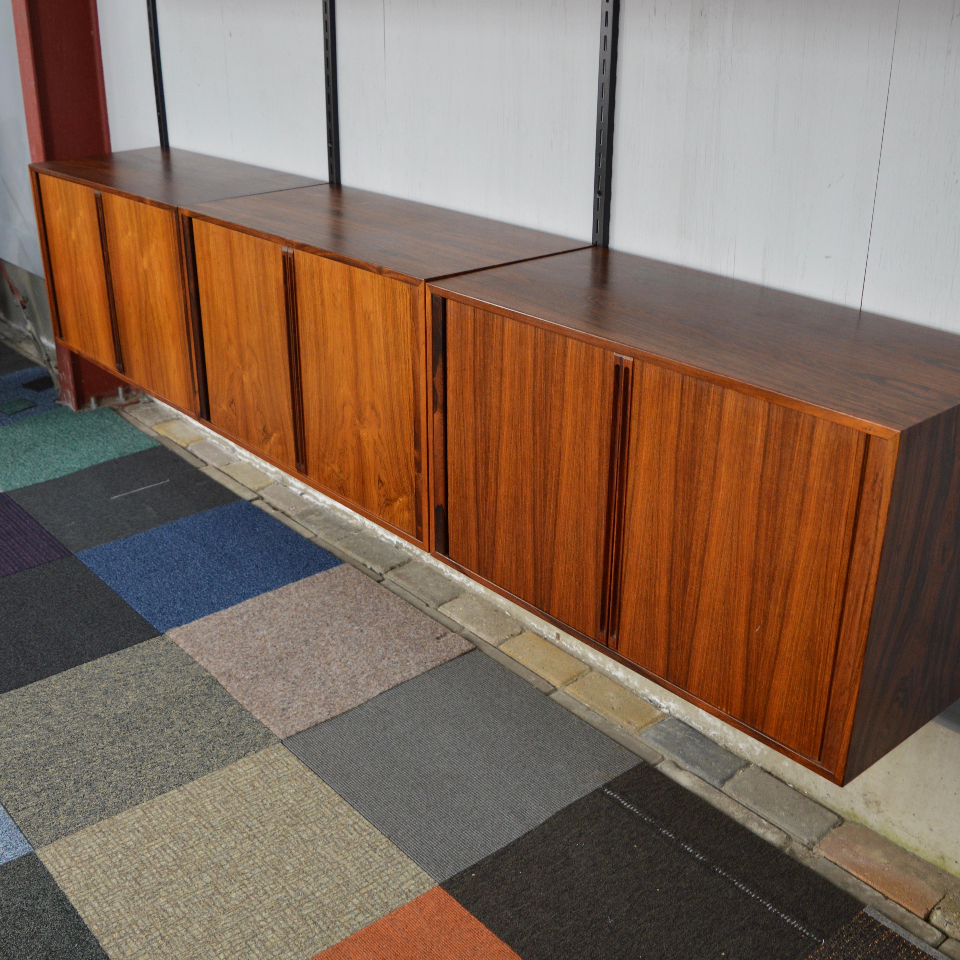 Brazilian Rosewood Wall Unit by Kai Kristiansen, Denmark, 1960s 5