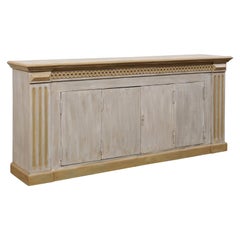 Brazilian Sideboard w/Guilloche Style Carvings & Fluted Pilasters