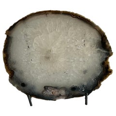 Brazilian Sliced Agate Sculpture on Stand, Contemporary