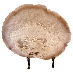 Brazilian Sliced Agate Sculpture on Stand, Contemporary