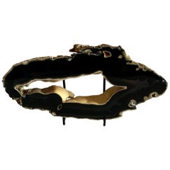 Brazilian Sliced Agate Sculpture on Stand