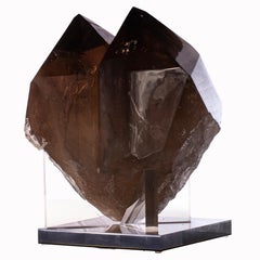 Brazilian Smokey Quartz Double Point in Acrylic Base