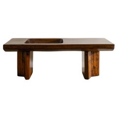 Brazilian Sofa Side Table in Pequi Wood attributed to Jose Zanine Caldas, 1970s