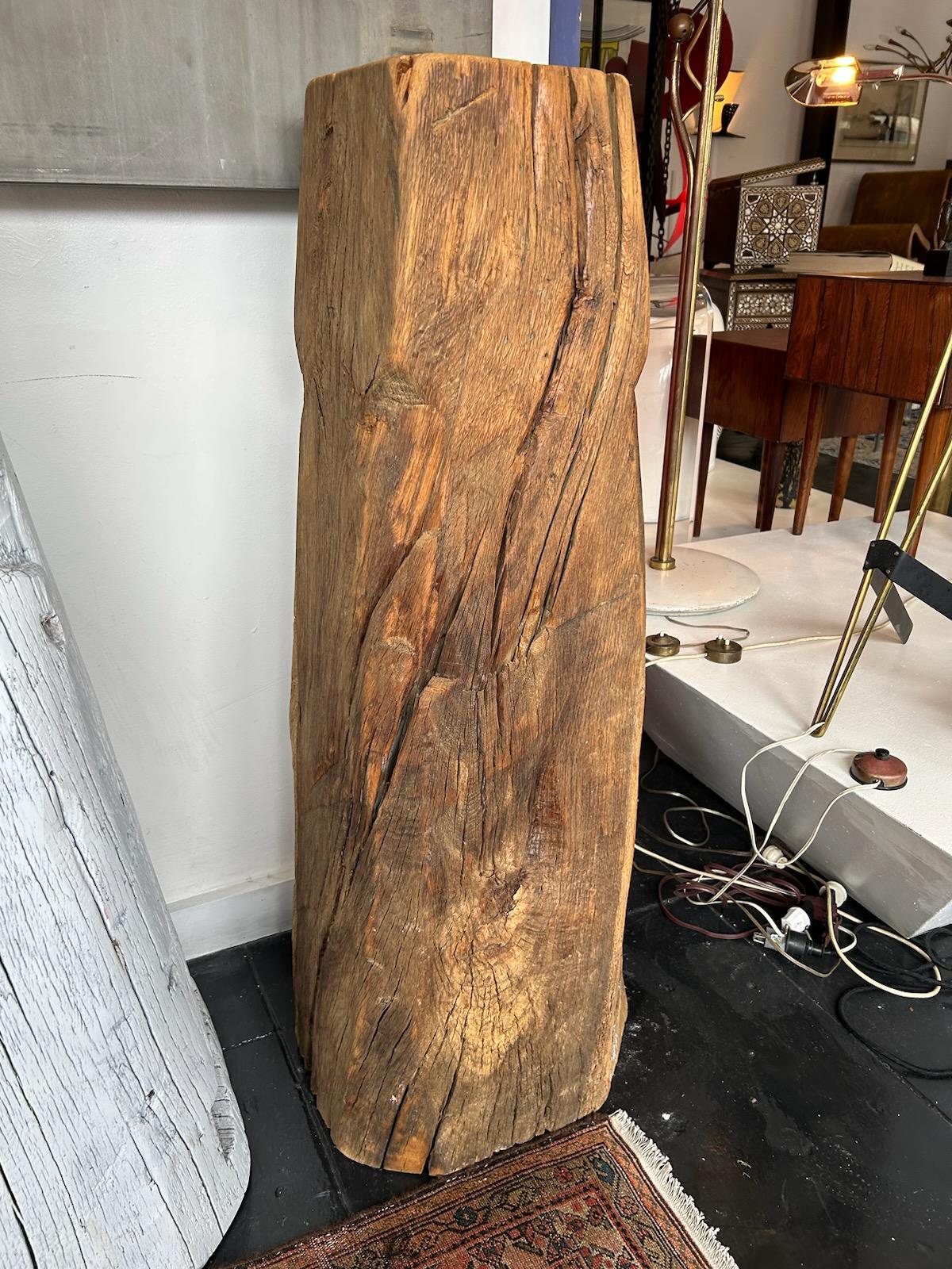 Brazilian Solid Wood Pedestal/Sculpture In Good Condition For Sale In Los Angeles, CA