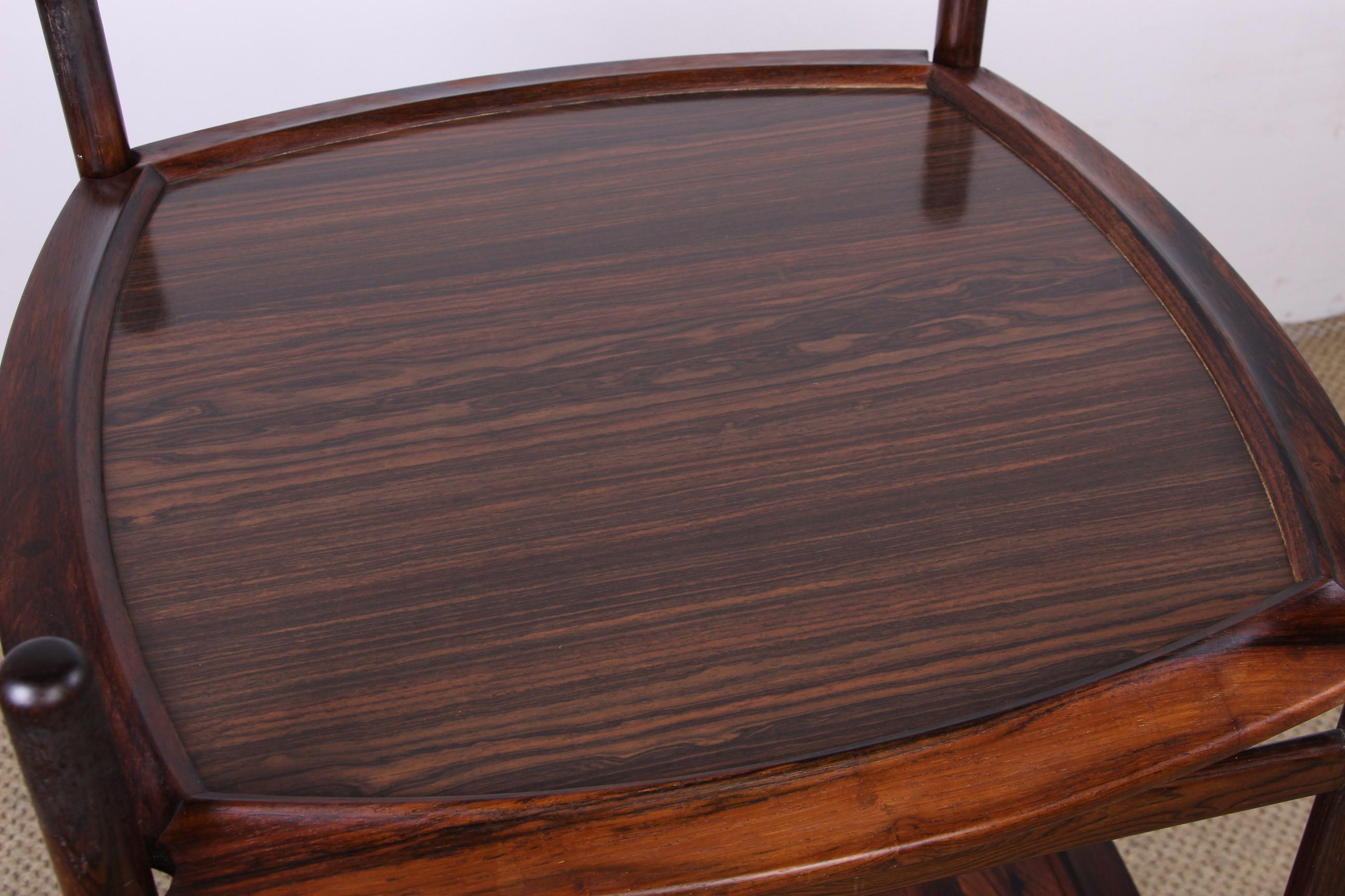 Brazilian Table with 2 Reversible Rosewood and Formica Trays by Cantù Móveis For Sale 6