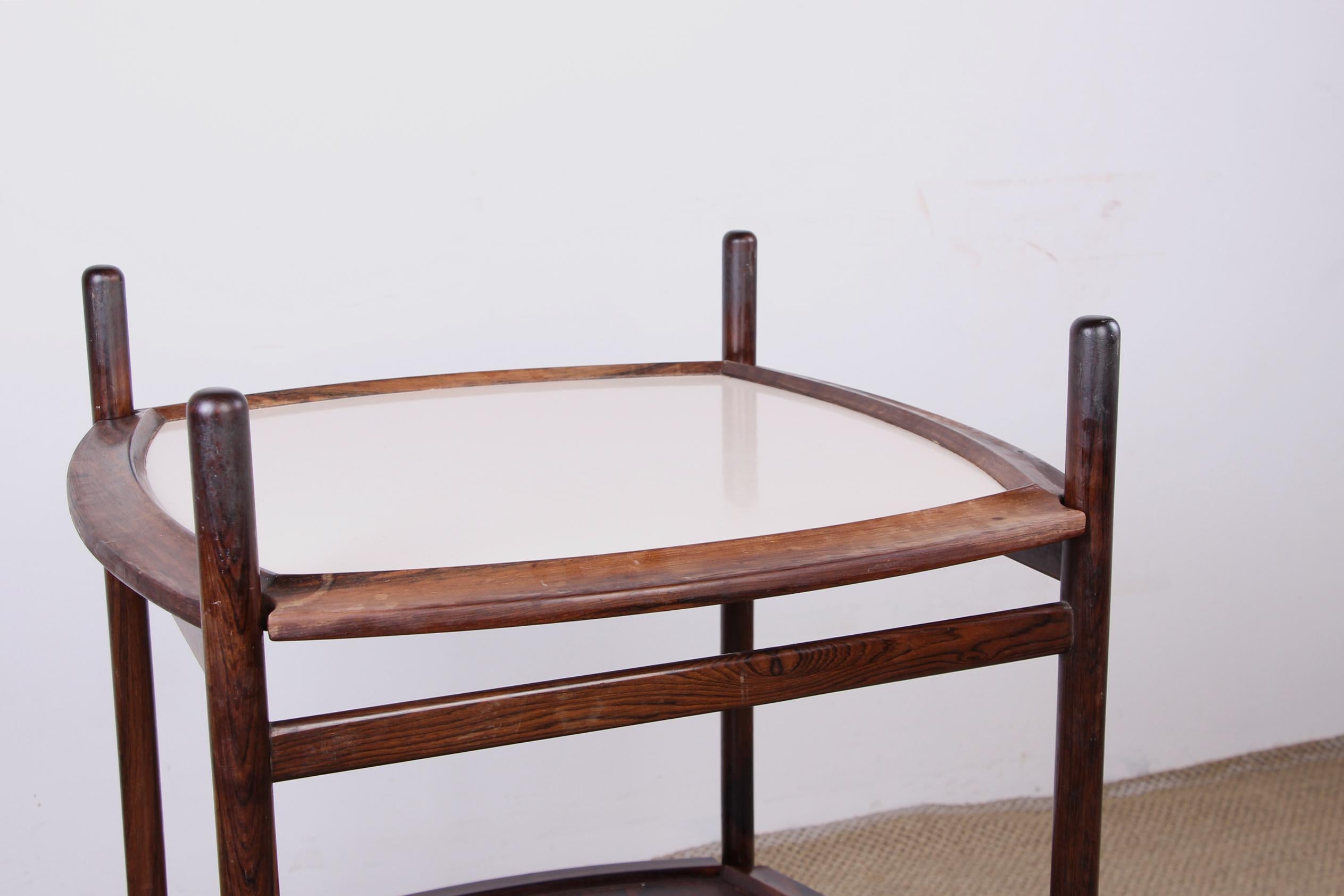 Brazilian Table with 2 Reversible Rosewood and Formica Trays by Cantù Móveis For Sale 8