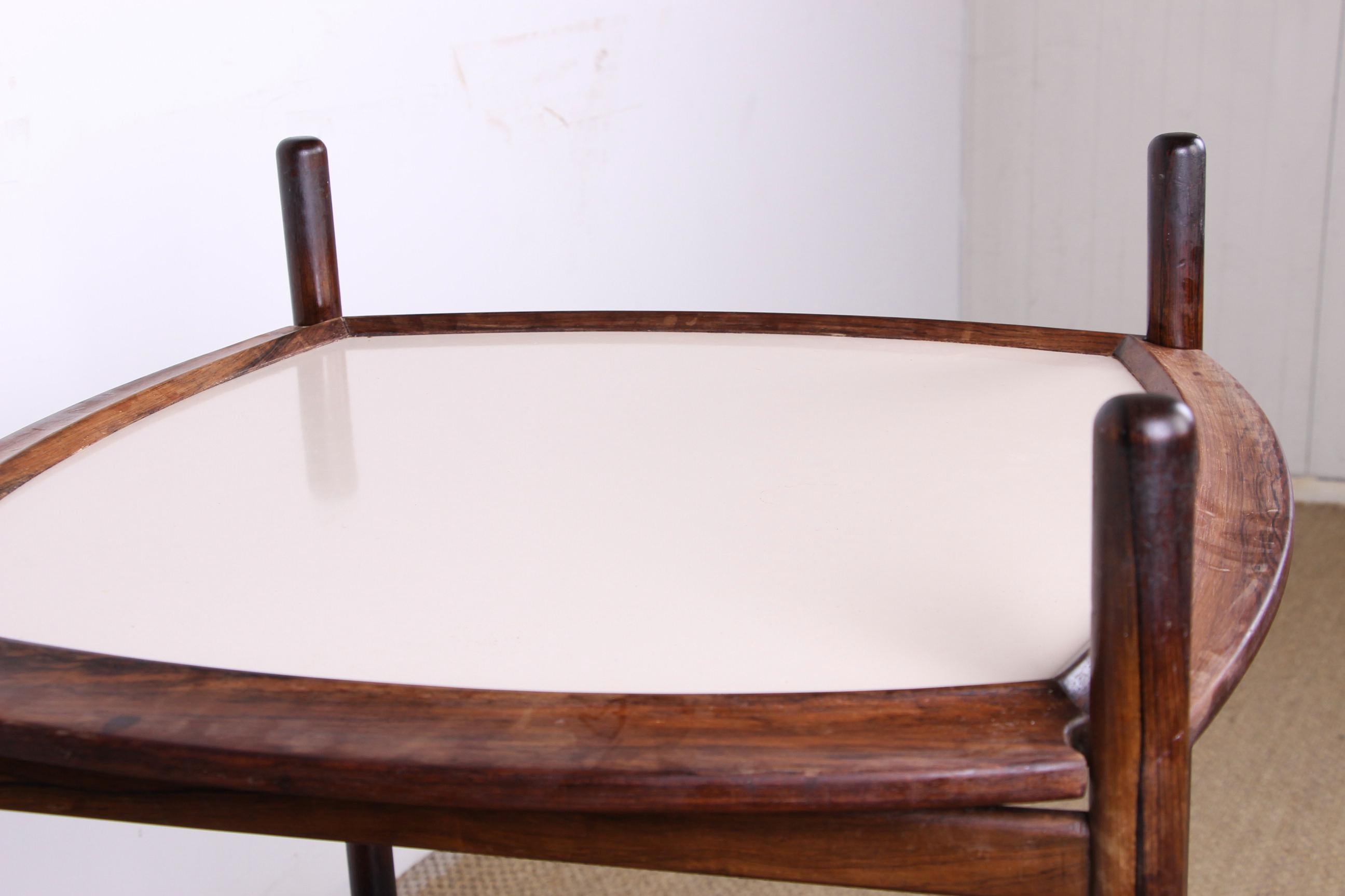 Brazilian Table with 2 Reversible Rosewood and Formica Trays by Cantù Móveis For Sale 13