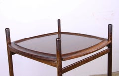 Table brésilienne avec 2 plateaux réversibles en palissandre et formica par Cantù Móveis