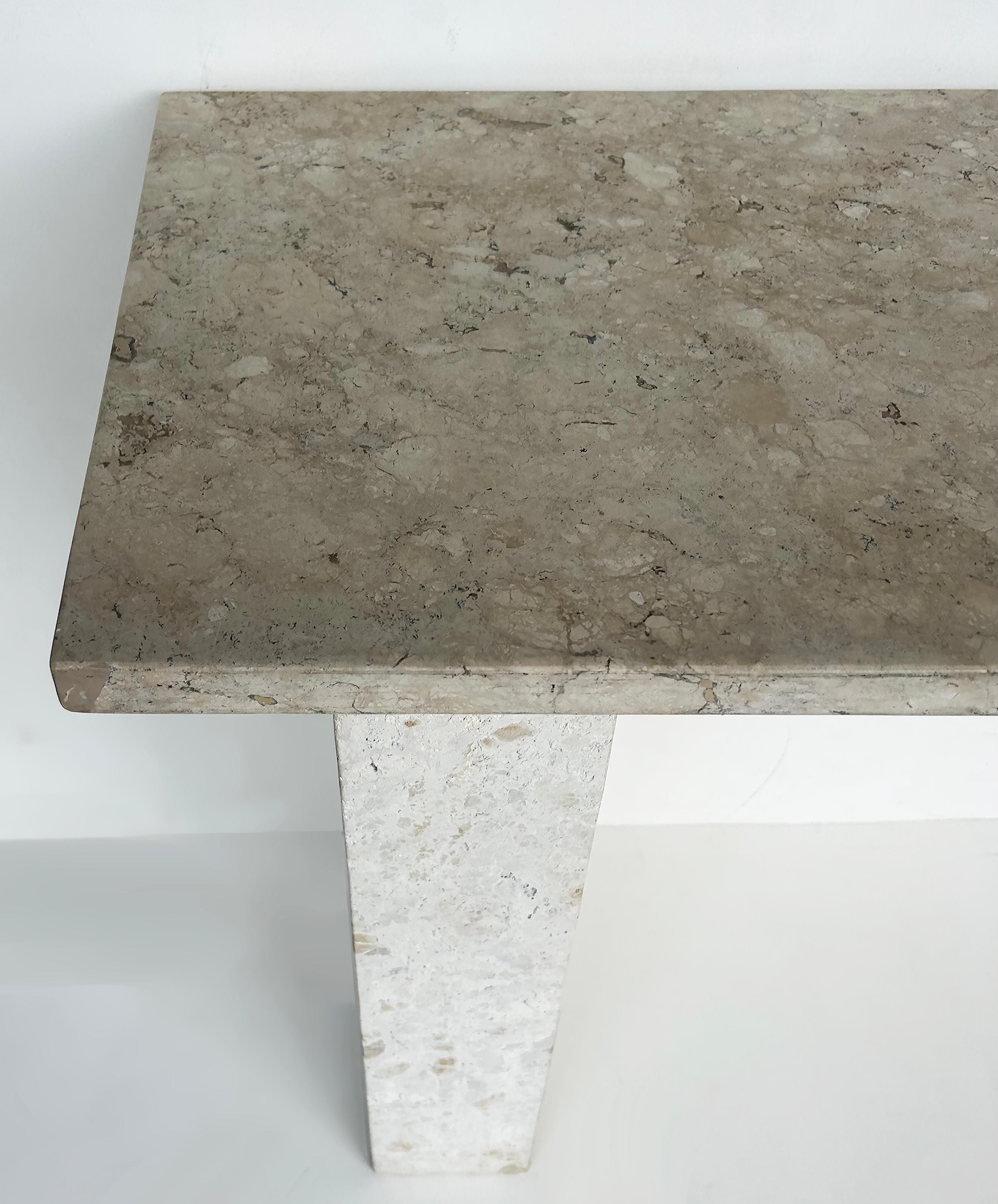 Brazilian Travertine Console Table by Architect and Designer Jorge Elias For Sale 10