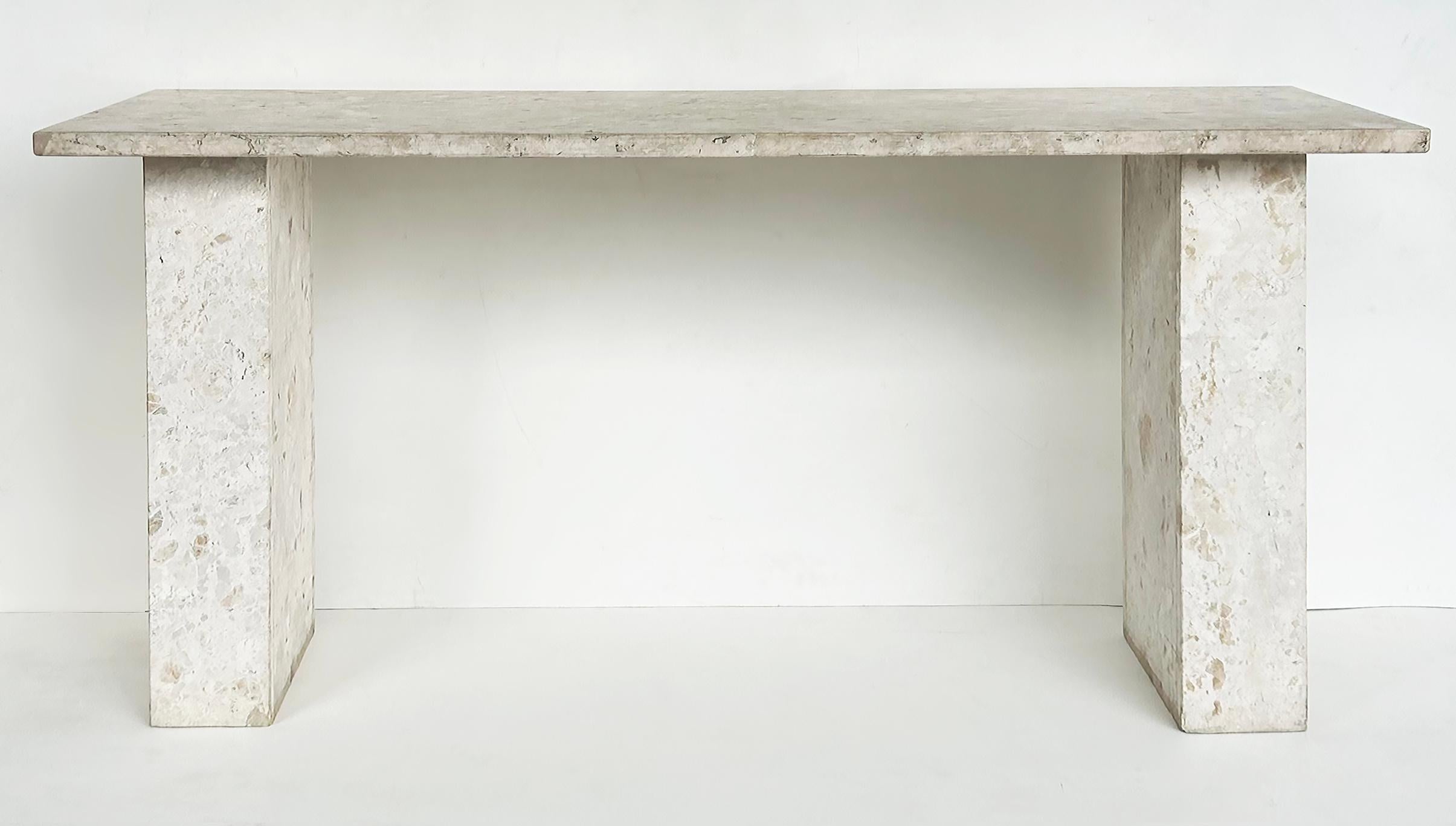 Brazilian Travertine Console Table by Architect and Designer Jorge Elias For Sale 3