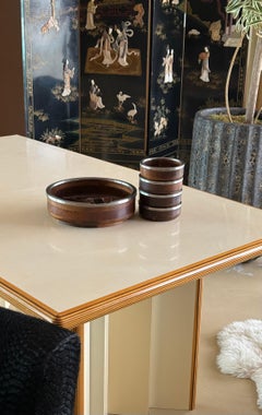 Brazilian tropical wood serving set by Jean Dobre for Tropic-Art, circa 1960