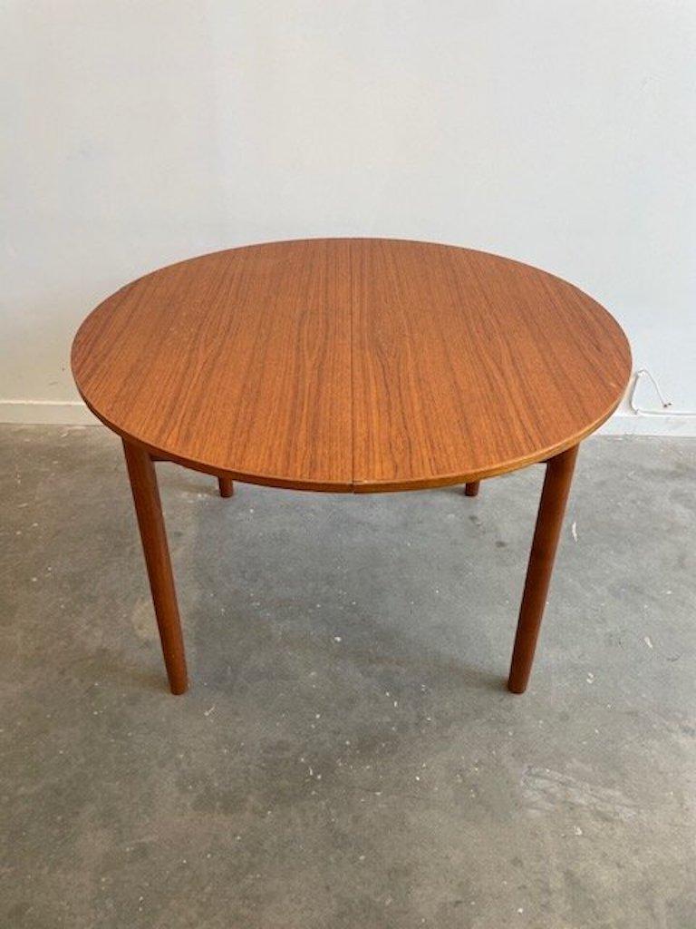 Mid-Century Modern Brdr Furbo Danish Round Dining Table
