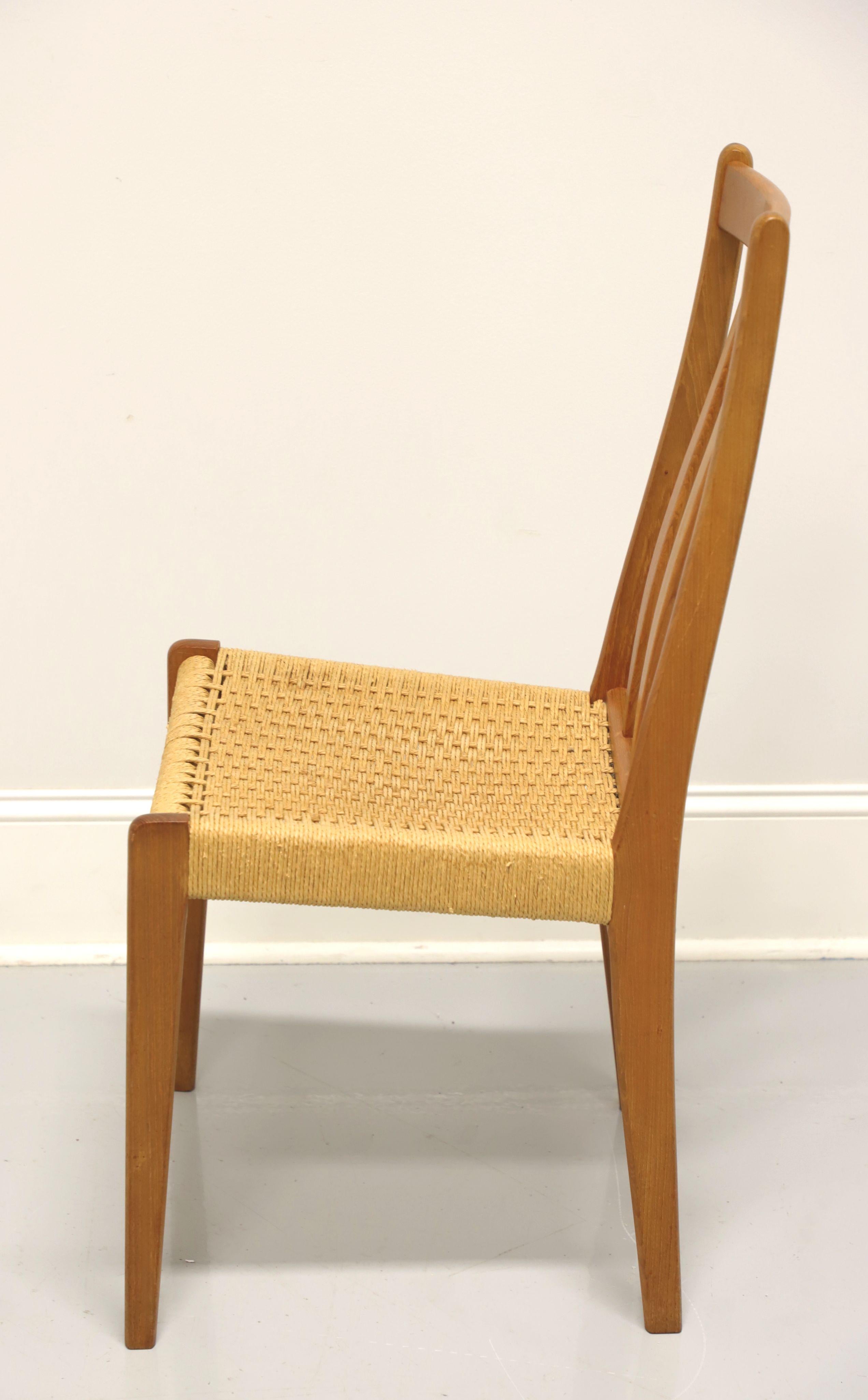 Rush BRDR FURBO Mid 20th Century Danish Modern Teak Dining Side Chairs - Set of 4