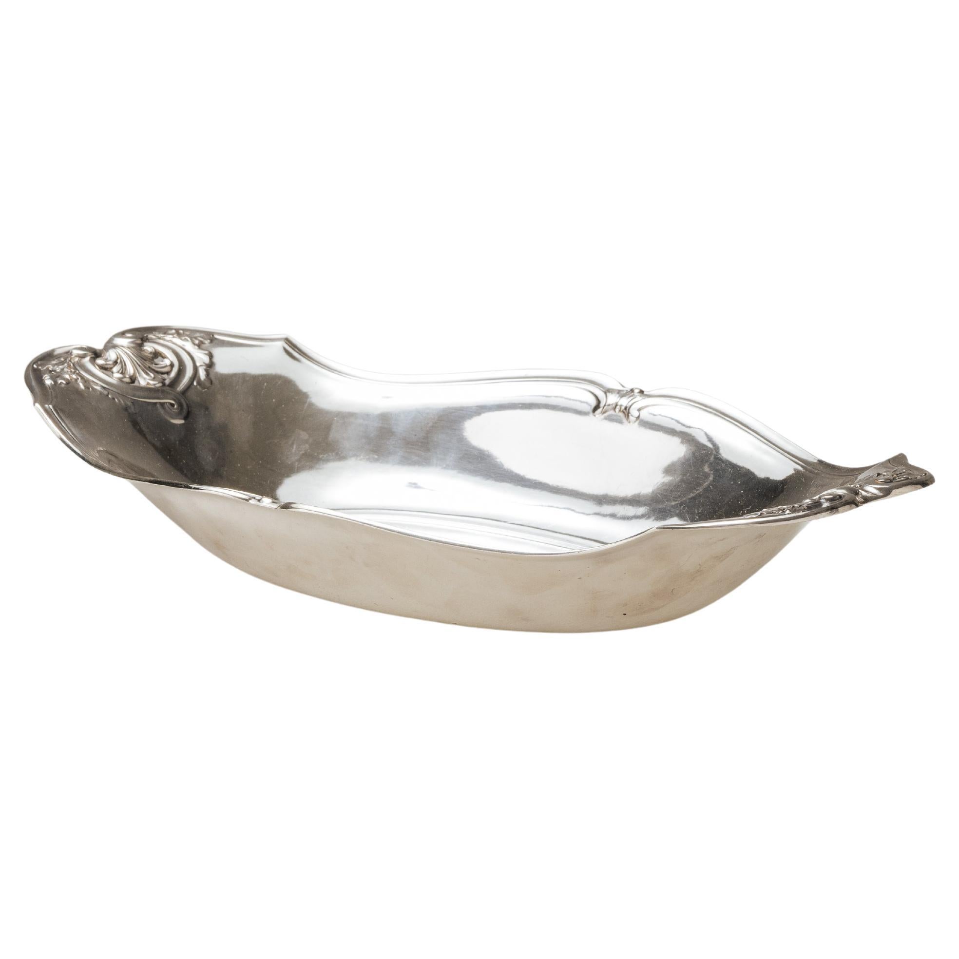 Bread basket, silver-plated, Art Deco, 1930s For Sale