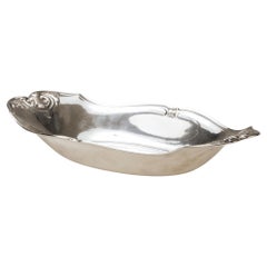 Bread basket, silver-plated, Art Deco, 1930s
