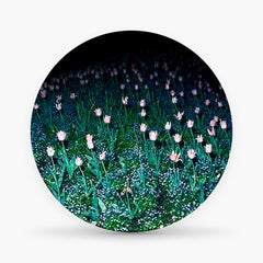 Bread Porcelain Plate Collection Rue de Paradis Model " Tulips"